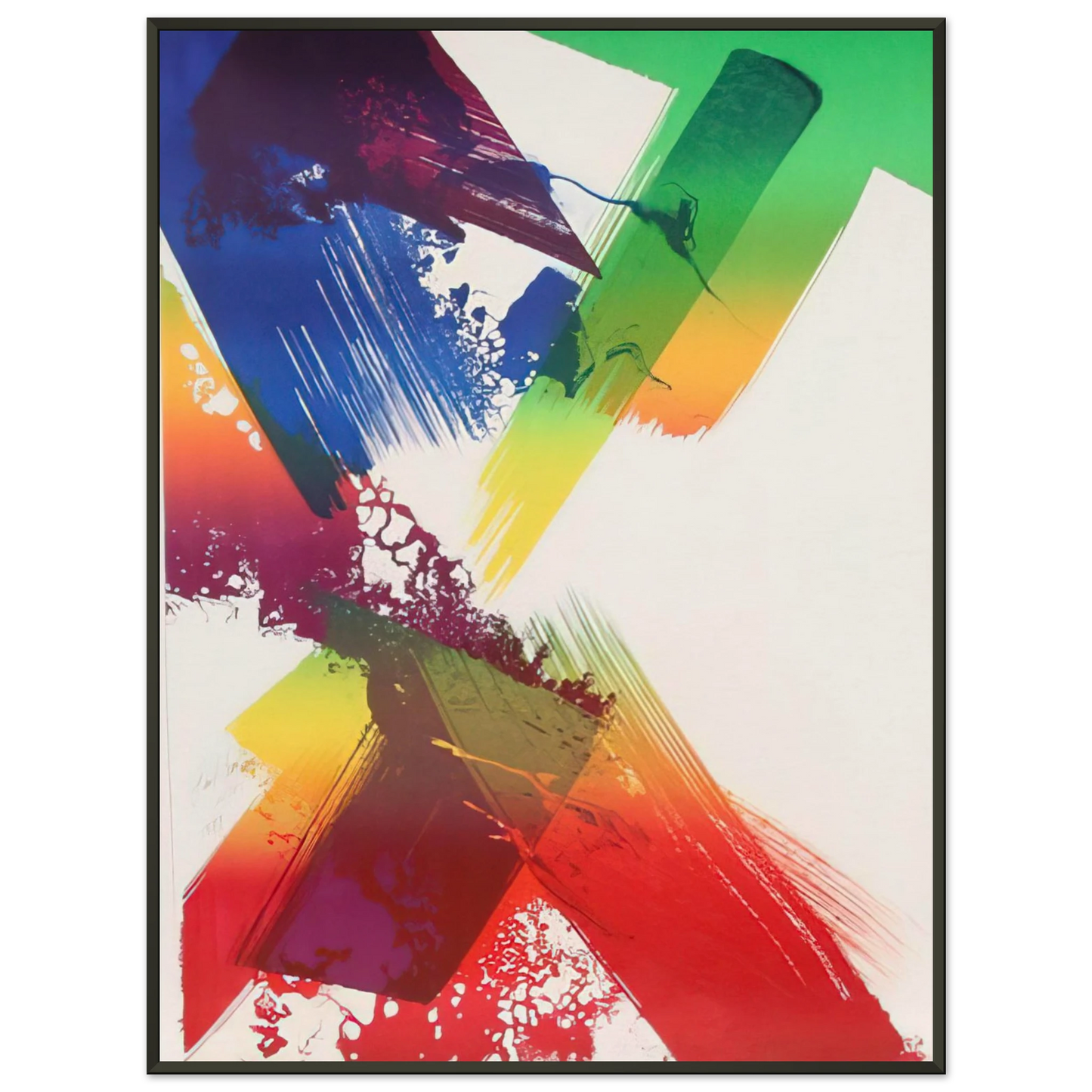 Paul Jenkins  Untitled  1983 Framed Art Print  - Aluminum Frame - 40x50 cm / 16x20 inches