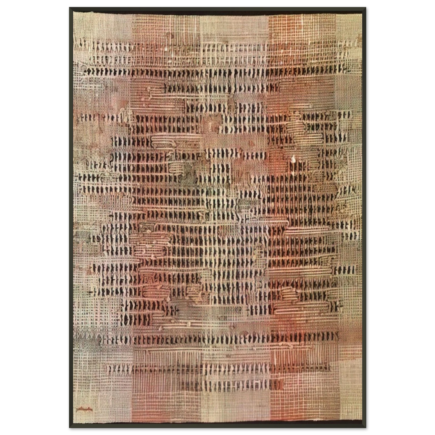 Anni Albers DEVELOPMENT IN ROSE II 1952 Framed Art Print - Aluminum Frame - 21x29.7 cm / 8x12"
