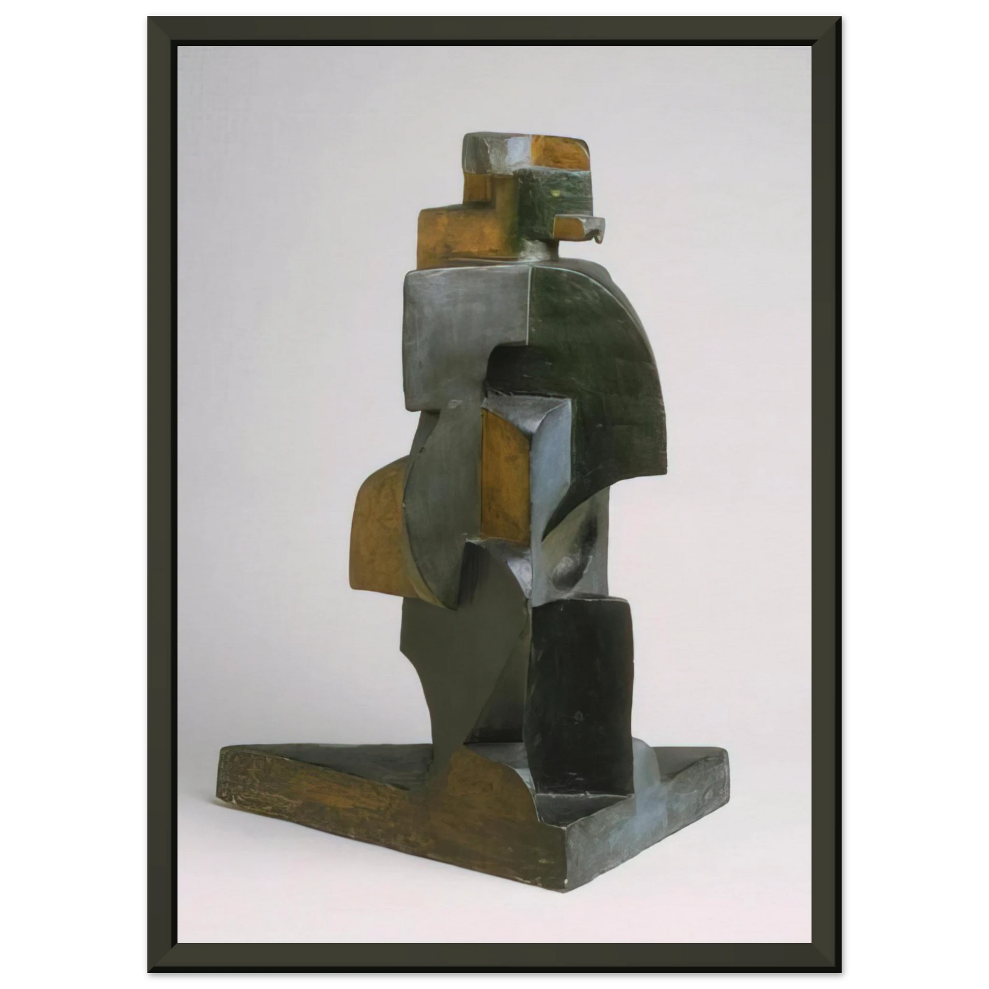Juan Gris  HARLEQUIN 1917 Framed Art Print  - Aluminum Frame - 70x100 cm / 28x40 inches