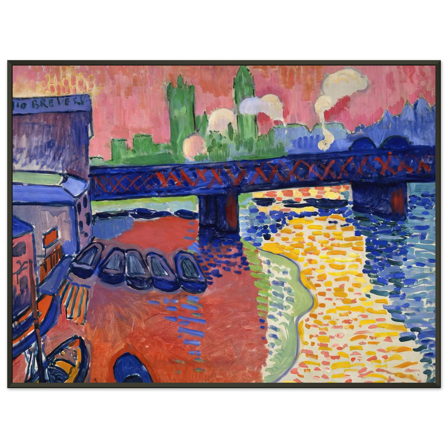 Andre Derain CHARING CROSS BRIDGE 1906 Framed Art Print - Aluminum Frame - 70x100 cm / 28x40 inches