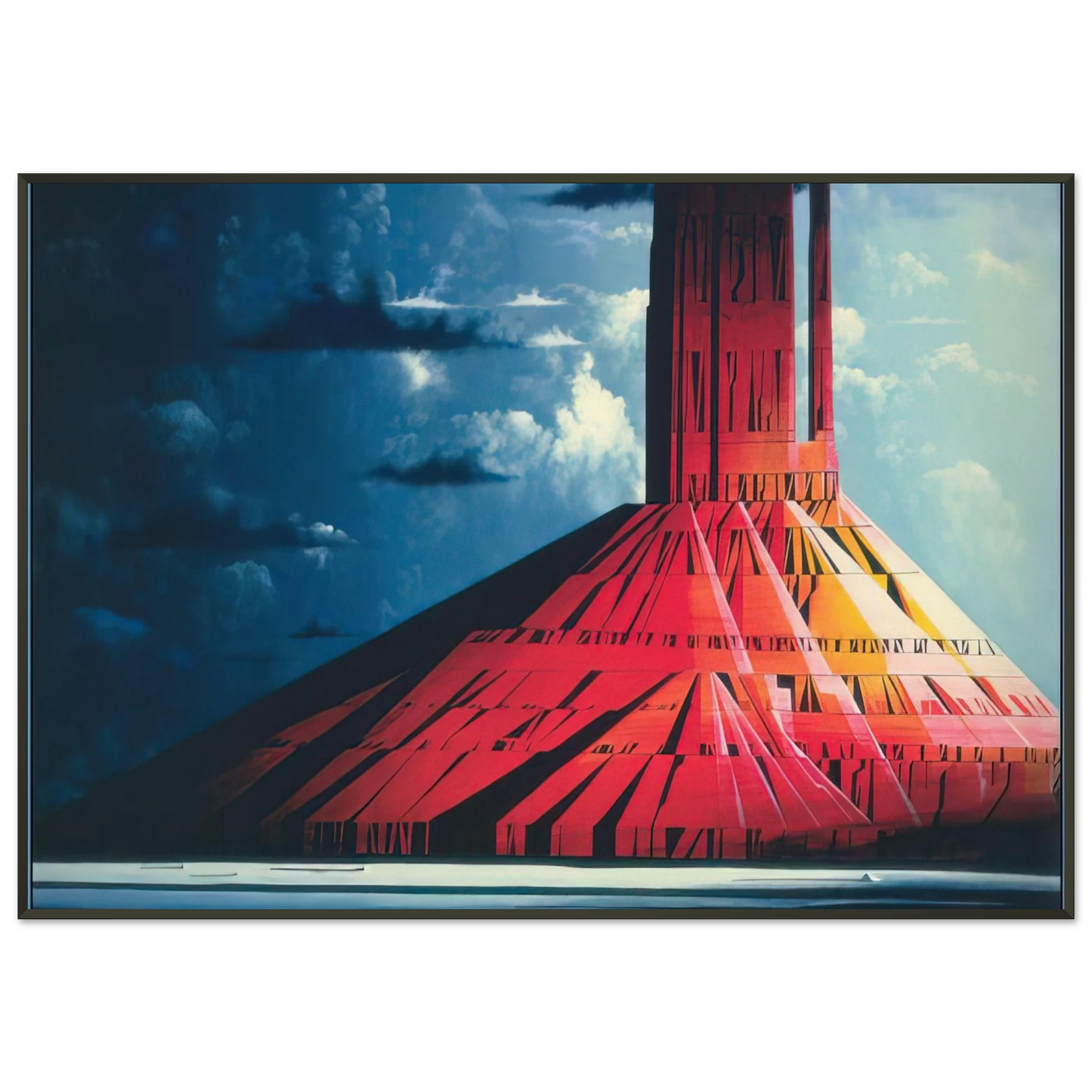 Eyvind Earle  Indian Lands Framed Art Print  - Aluminum Frame - 21x29.7 cm / 8x12"