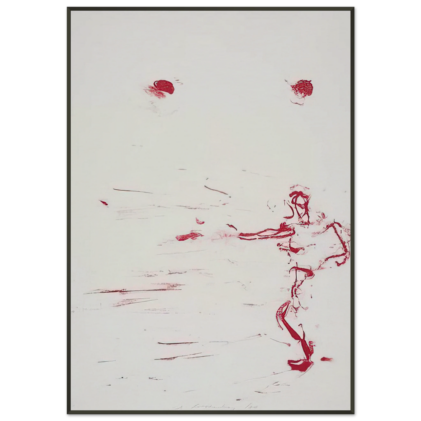 Susan Rothenberg RED DANCE 1986 Framed Art Print - Aluminum Frame - 21x29.7 cm / 8x12"