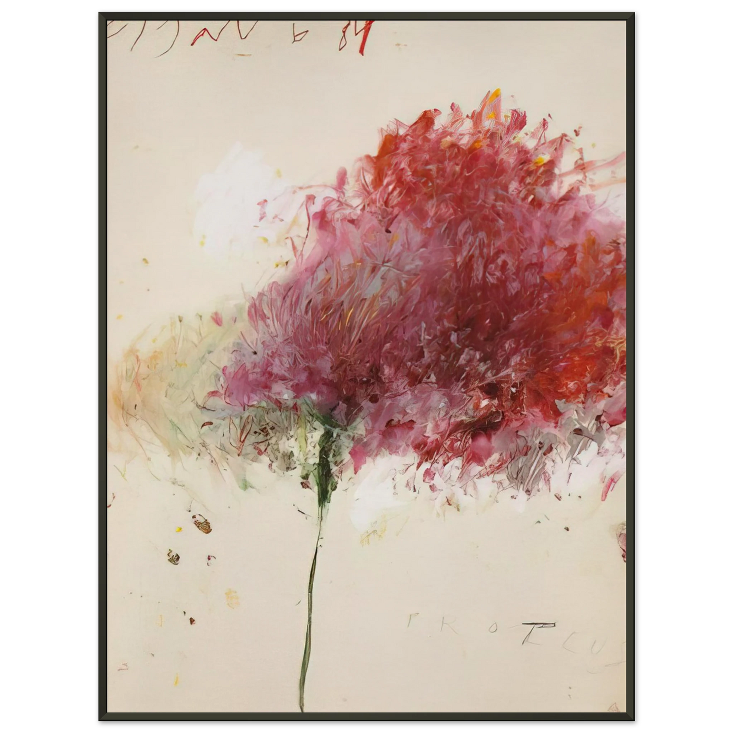 Cy Twombly Proteus Framed Art Print - Aluminum Frame - 40x50 cm / 16x20 inches