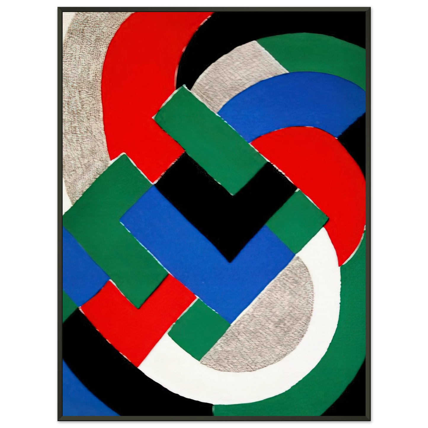 Sonia Delaunay COMPOSITION WITH GREEN AND BLUE Framed Art Print - Aluminum Frame - 40x50 cm / 16x20 inches