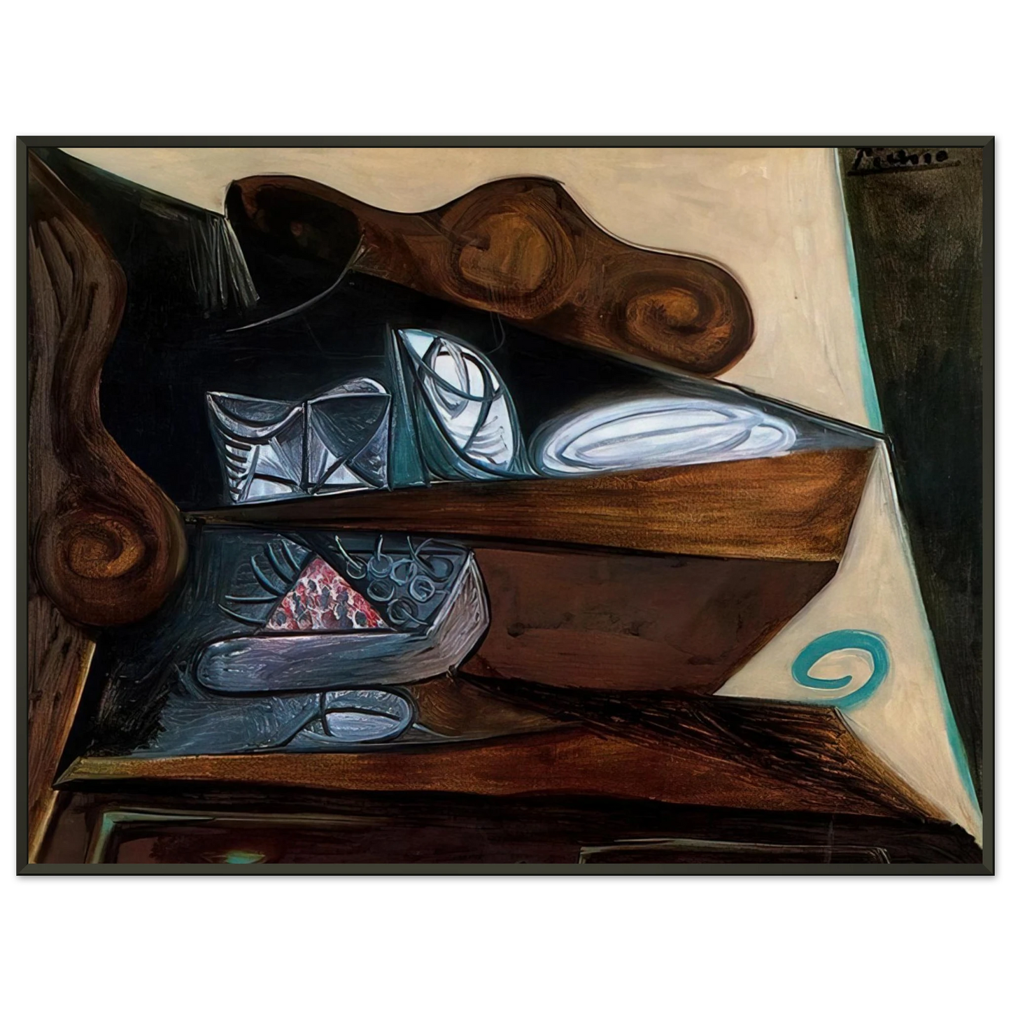 Pablo Picasso  The buffet of  Catalan  Framed Art Print  - Aluminum Frame - 70x100 cm / 28x40 inches