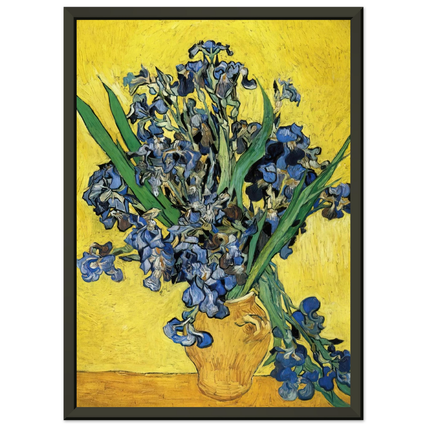 Vincent van Gogh  Still Life with Irises Framed Art Print  - Aluminum Frame - 60x80 cm / 24x32 inches