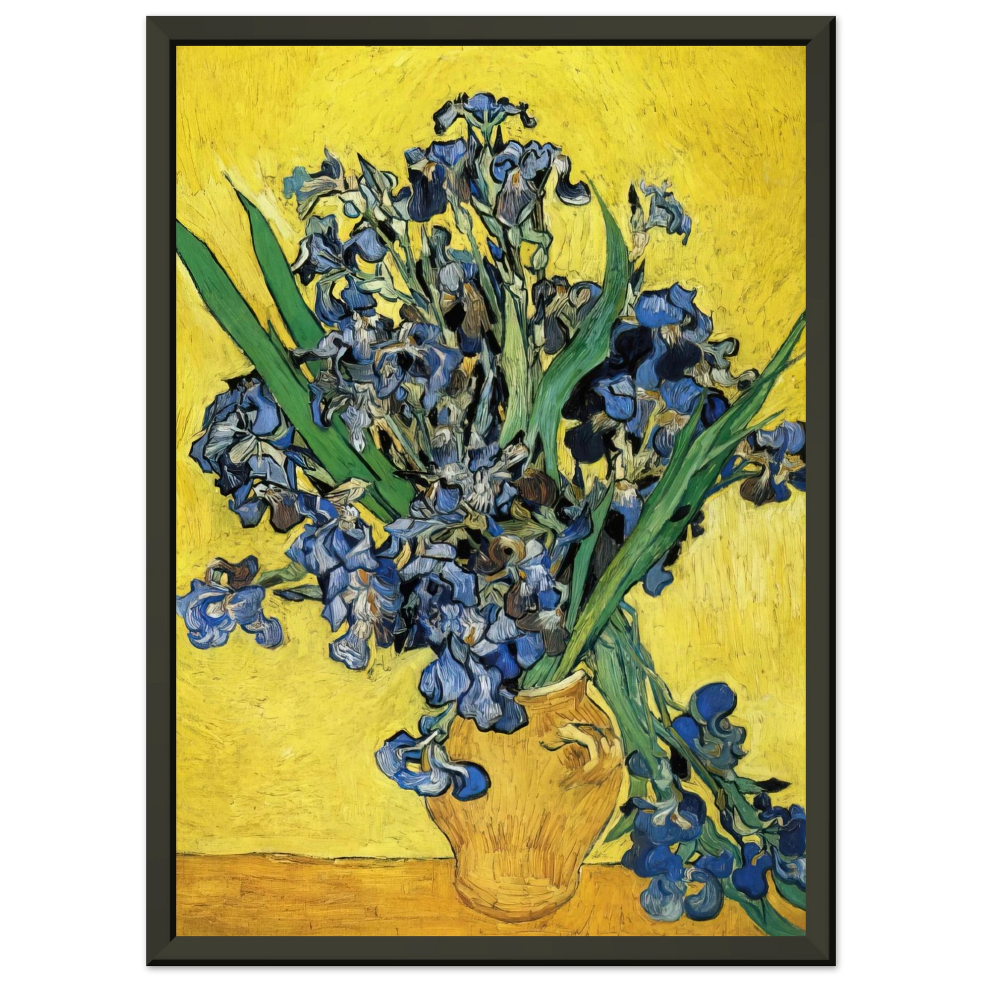 Vincent van Gogh  Still Life with Irises Framed Art Print  - Aluminum Frame - 60x80 cm / 24x32 inches