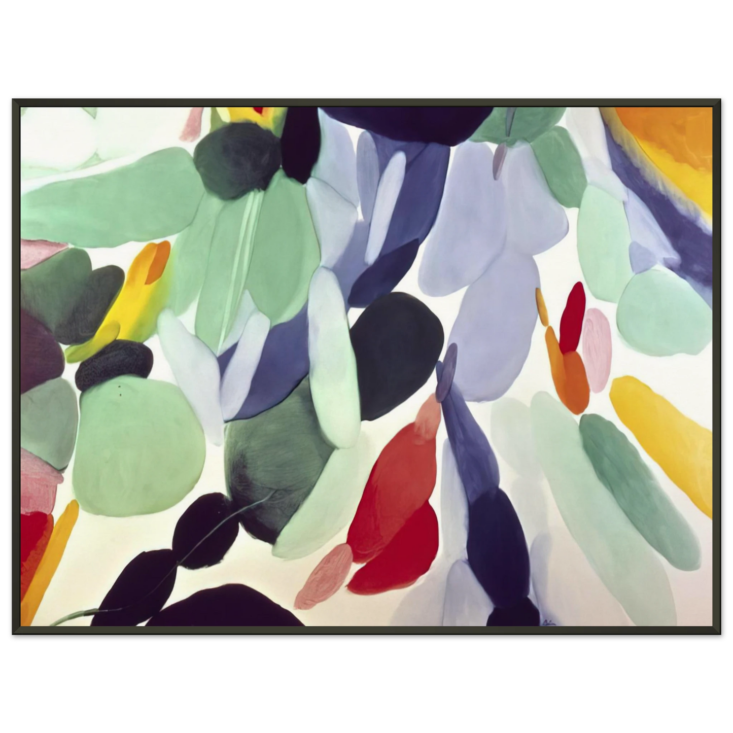 Alice Baber Seven Green Leagues Framed Art Print - Aluminum Frame - 70x100 cm / 28x40 inches