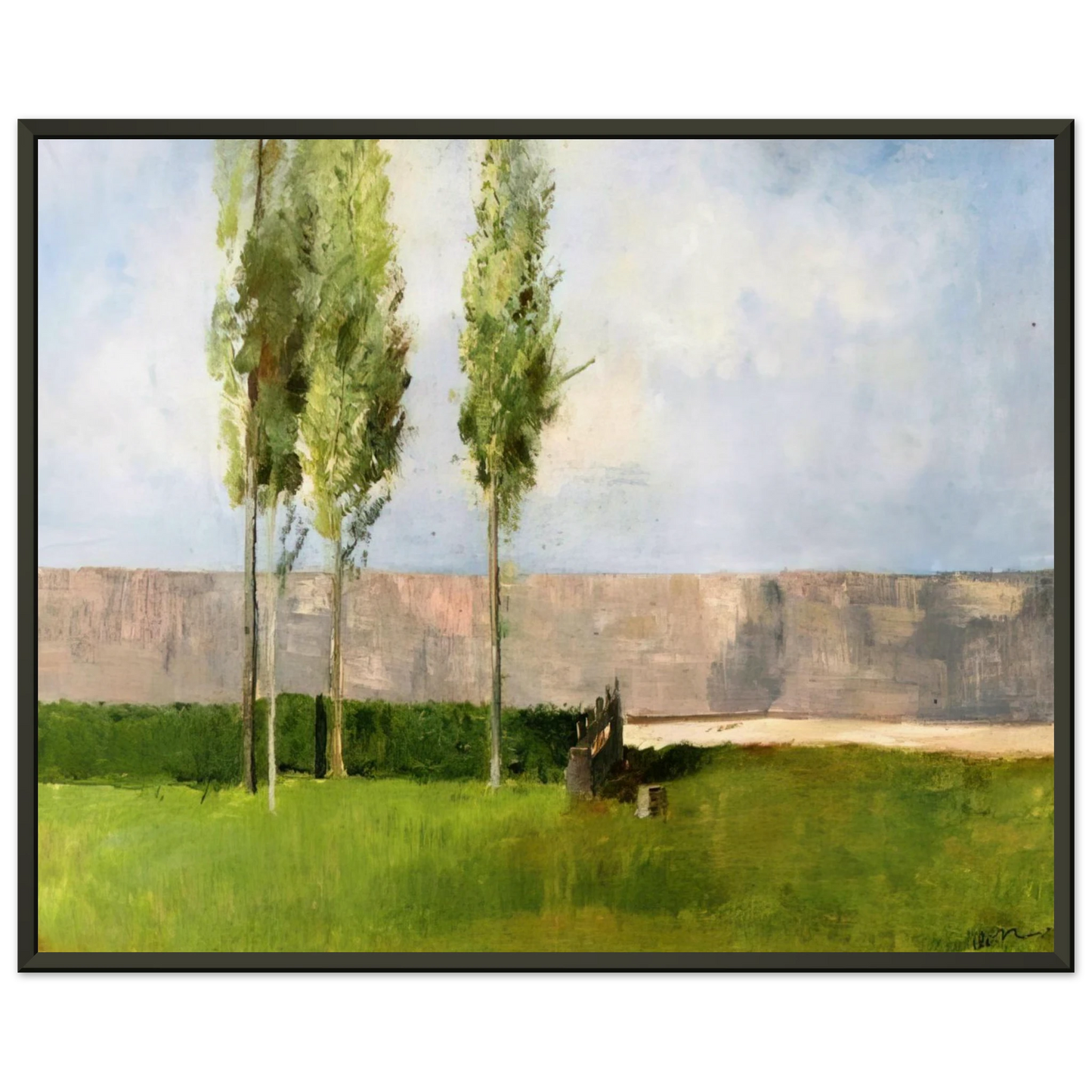 Odilon Redon  THE MEADOW Framed Art Print  - Aluminum Frame - 40x50 cm / 16x20 inches