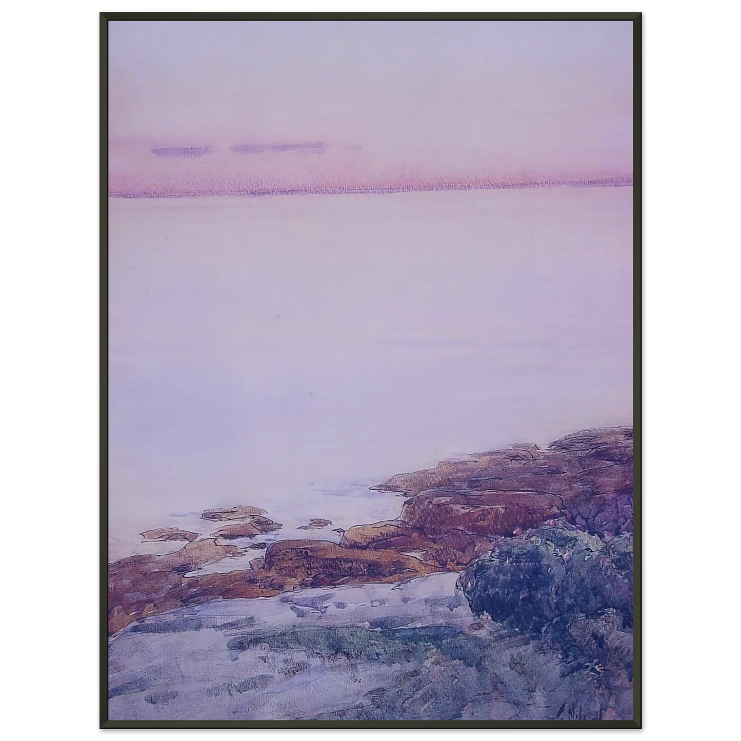 Childe Hassam Isles of Shoals Framed Art Print - Aluminum Frame - 70x100 cm / 28x40 inches