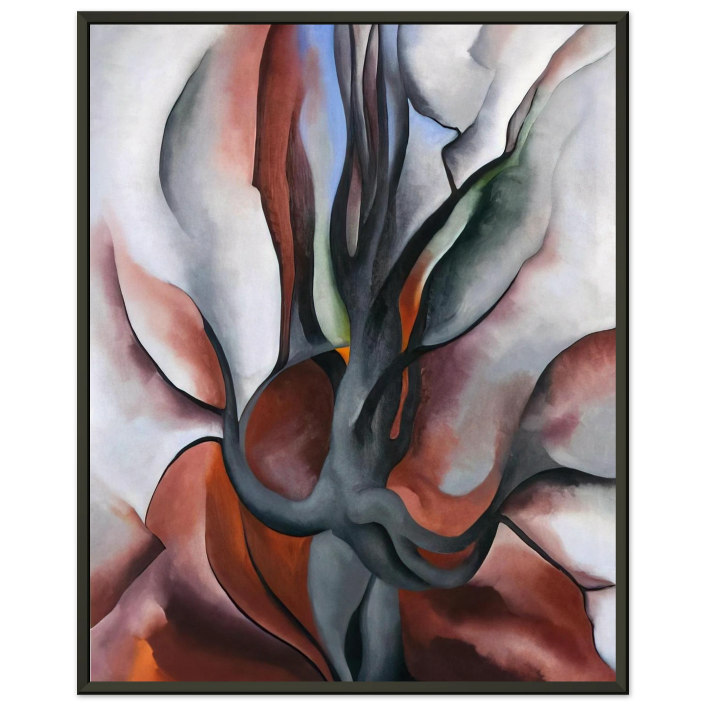 Georgia OKeeffe Autumn Trees The Maple Framed Art Print - Aluminum Frame - 70x100 cm / 28x40 inches