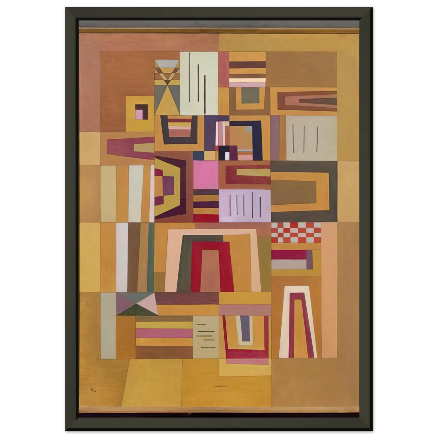 Wassily Kandinsky  COMPENSATION ROSE 1933 Framed Art Print  - Aluminum Frame - 60x80 cm / 24x32 inches