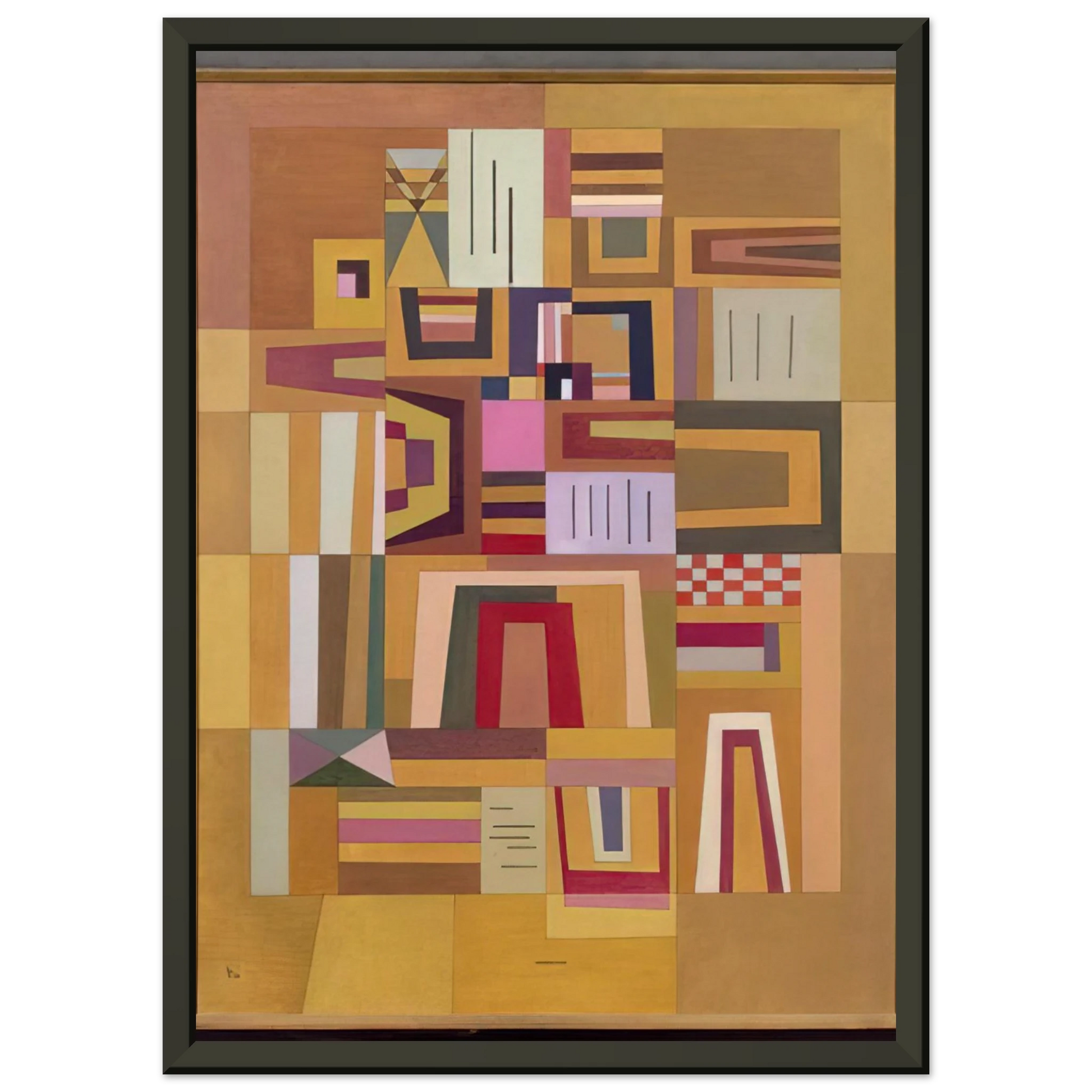 Wassily Kandinsky  COMPENSATION ROSE 1933 Framed Art Print  - Aluminum Frame - 60x80 cm / 24x32 inches