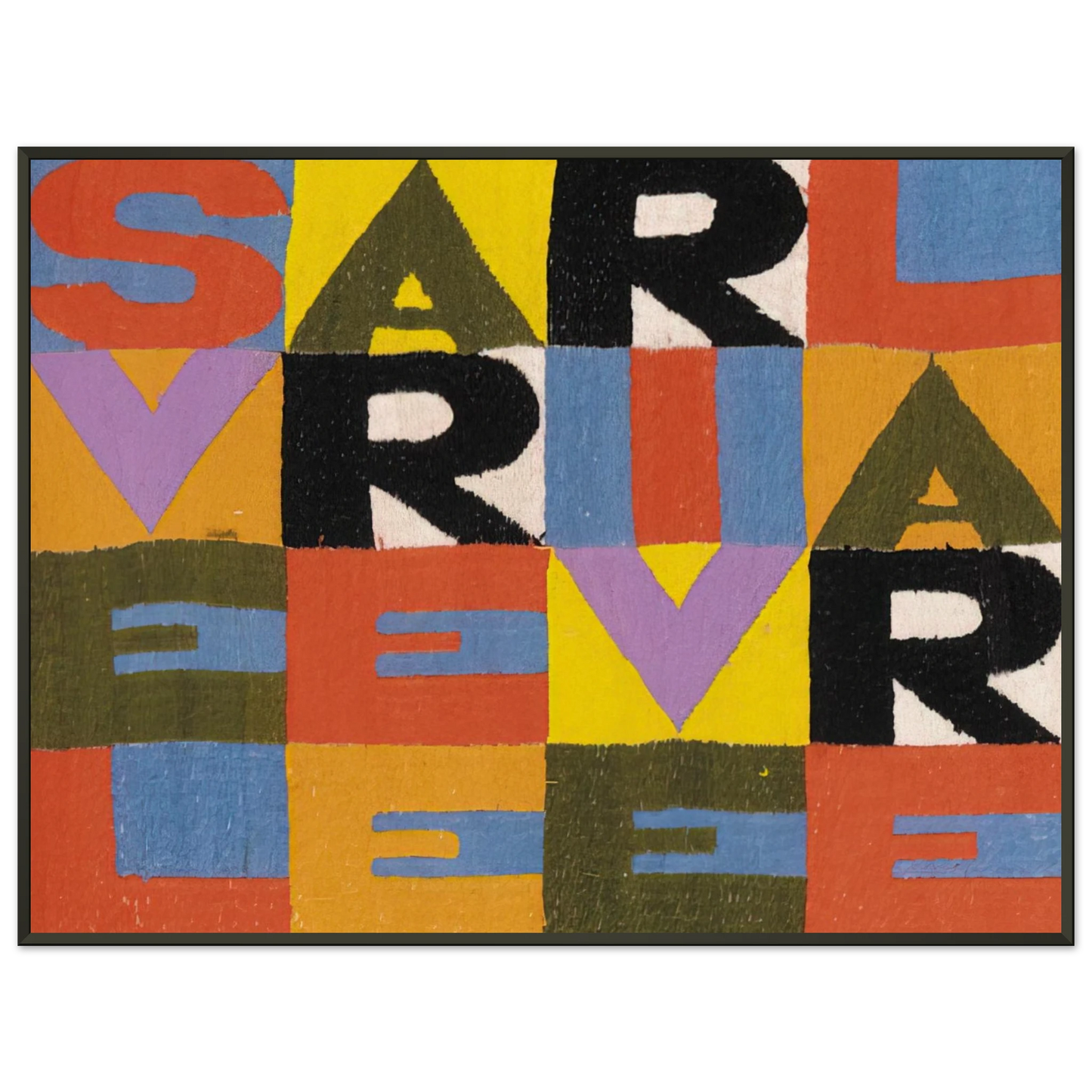 Alighiero Boetti SVELARE E RIVELARE Framed Art Print - Aluminum Frame - 70x100 cm / 28x40 inches