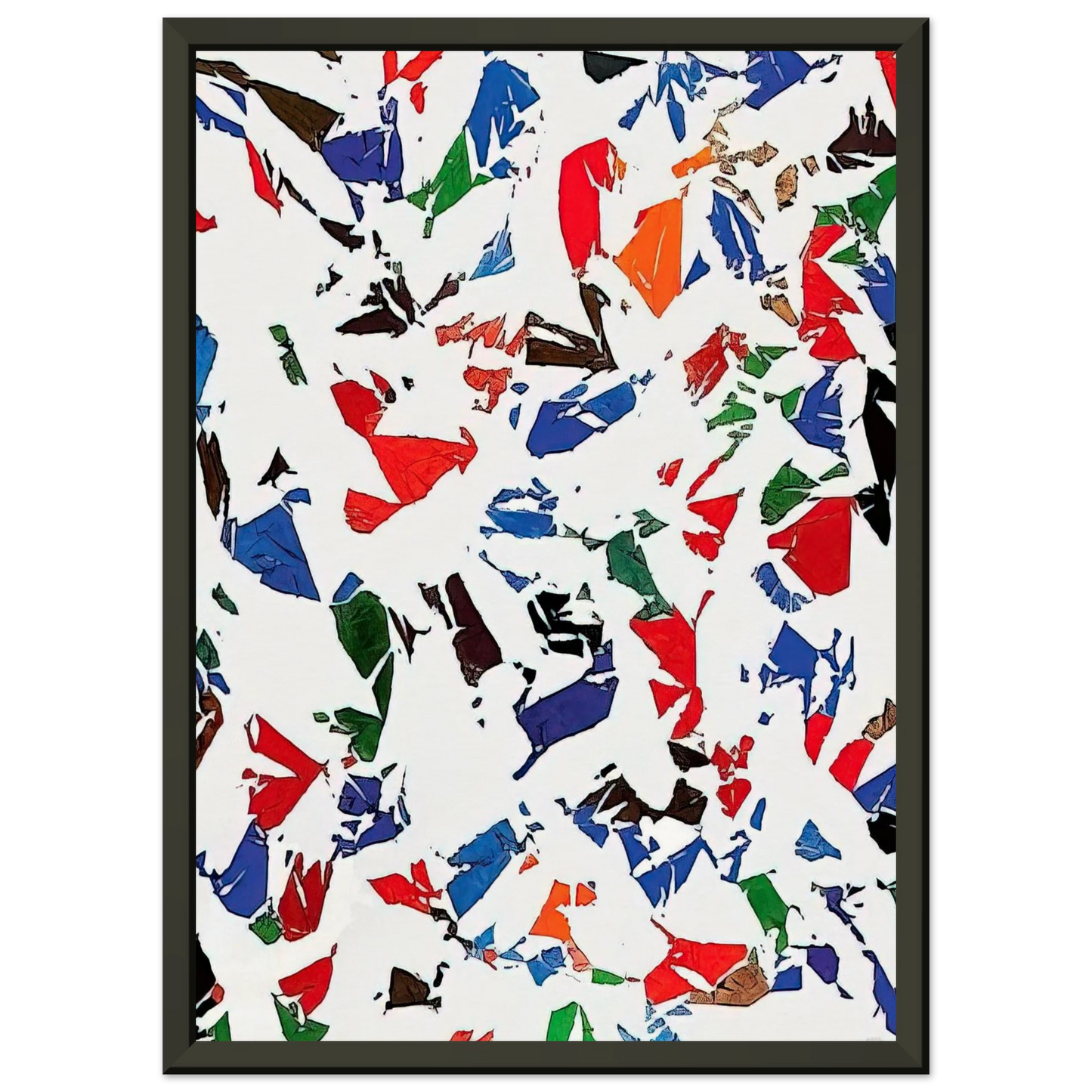 Simon Hantai Blancs 1973 Framed Art Print - Aluminum Frame - 60x80 cm / 24x32 inches