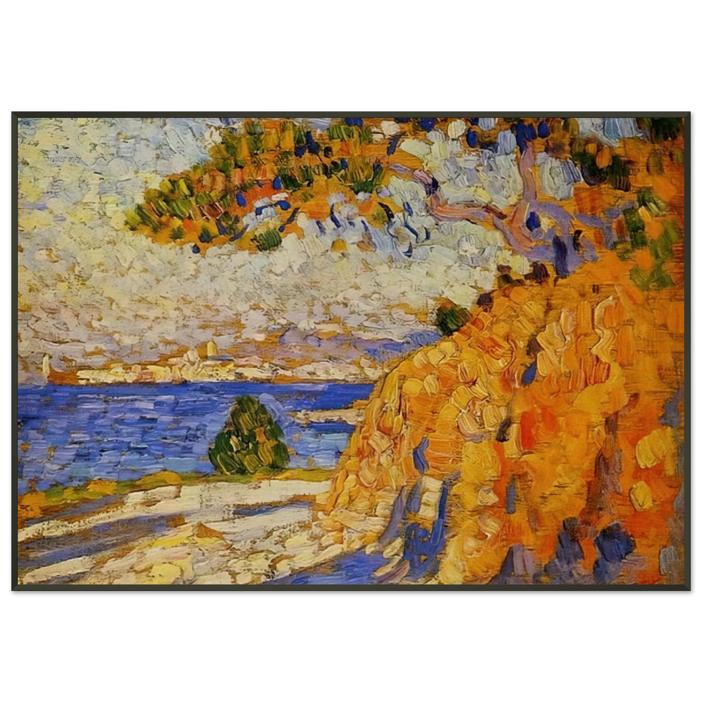Theo van Rysselberghe MIDI LANDSCAPE Framed Art Print - Aluminum Frame - 21x29.7 cm / 8x12"