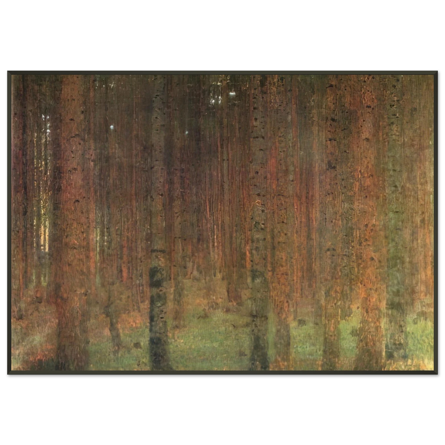 Gustav Klimt PINE FOREST II Framed Art Print - Aluminum Frame - 21x29.7 cm / 8x12"