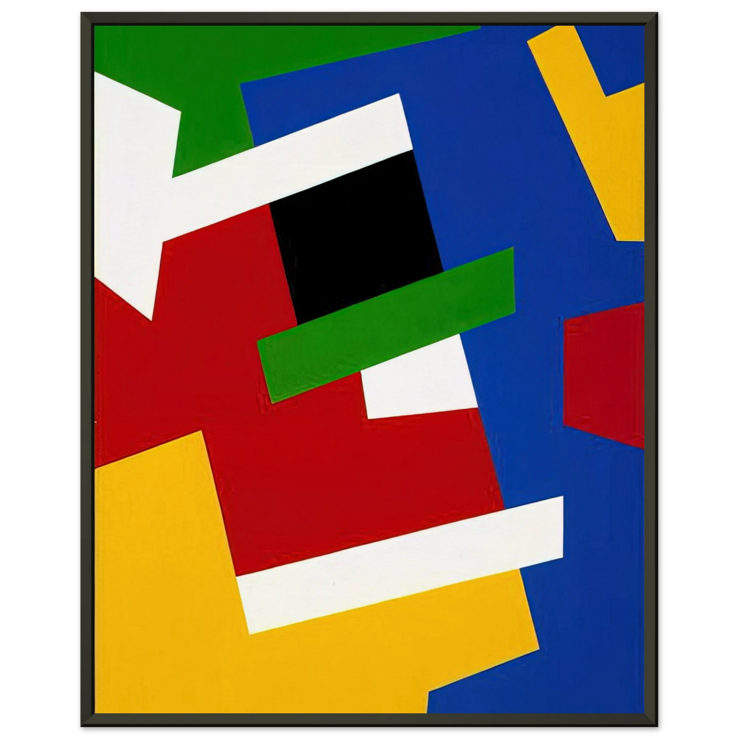 Fernand Leduc Strates solaires Framed Art Print - Aluminum Frame - 70x100 cm / 28x40 inches