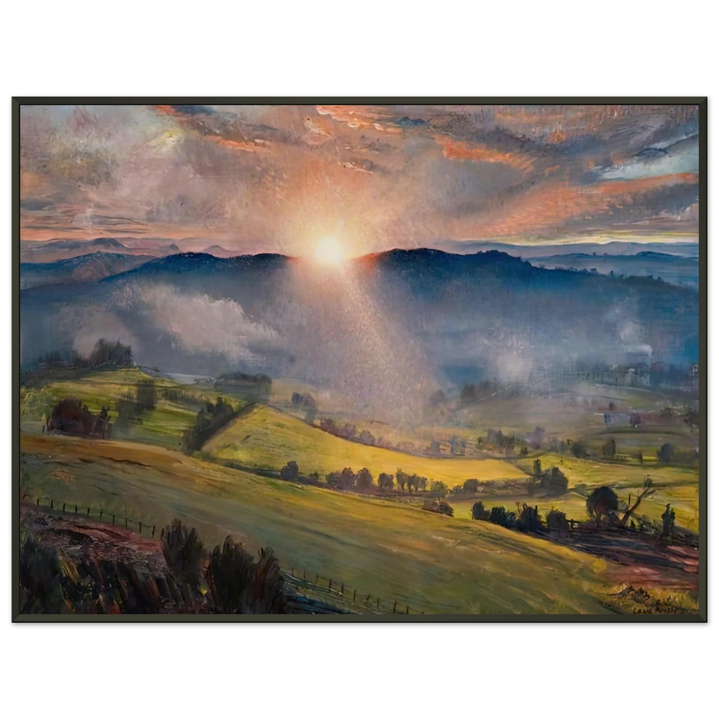 Laura Knight SUNDOWN 1947 Framed Art Print - Aluminum Frame - 60x80 cm / 24x32 inches