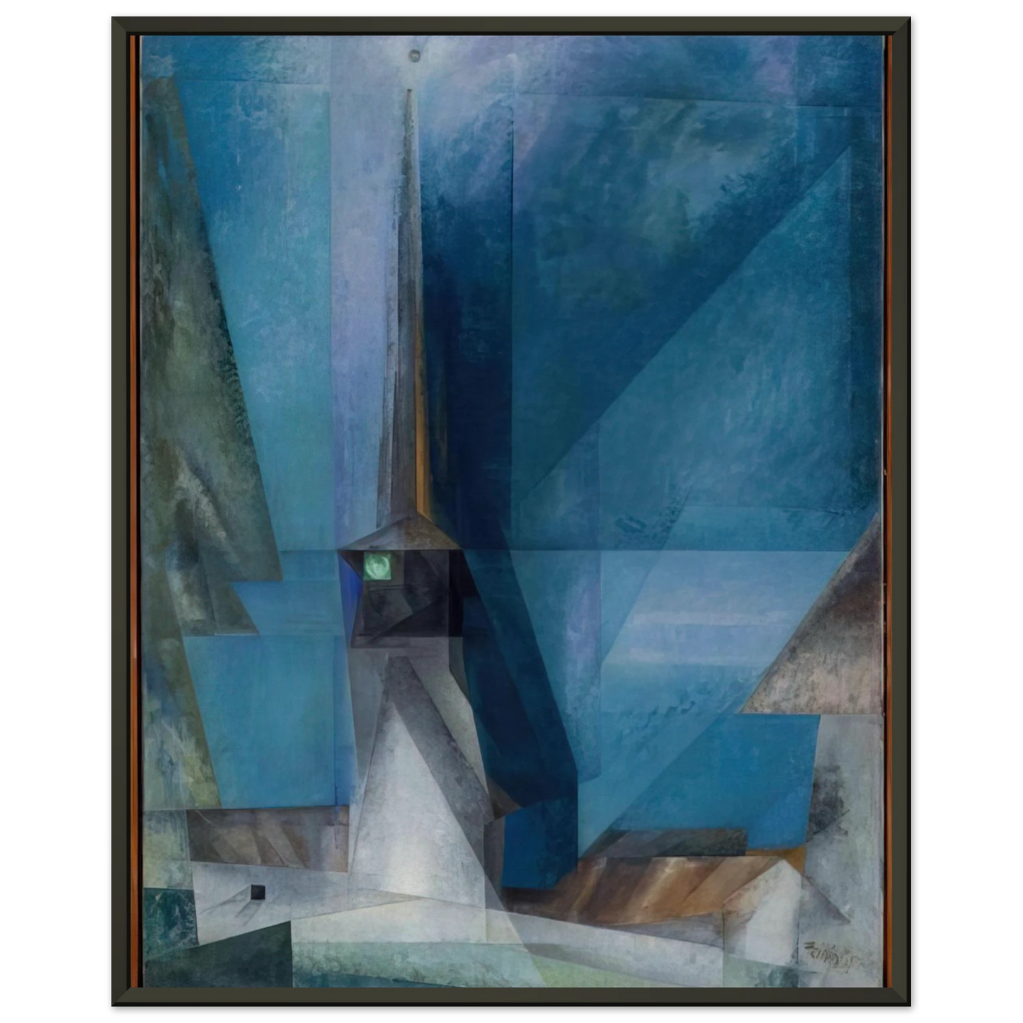 Lyonel Feininger GELMERODA 1936 Framed Art Print - Aluminum Frame - 60x80 cm / 24x32 inches