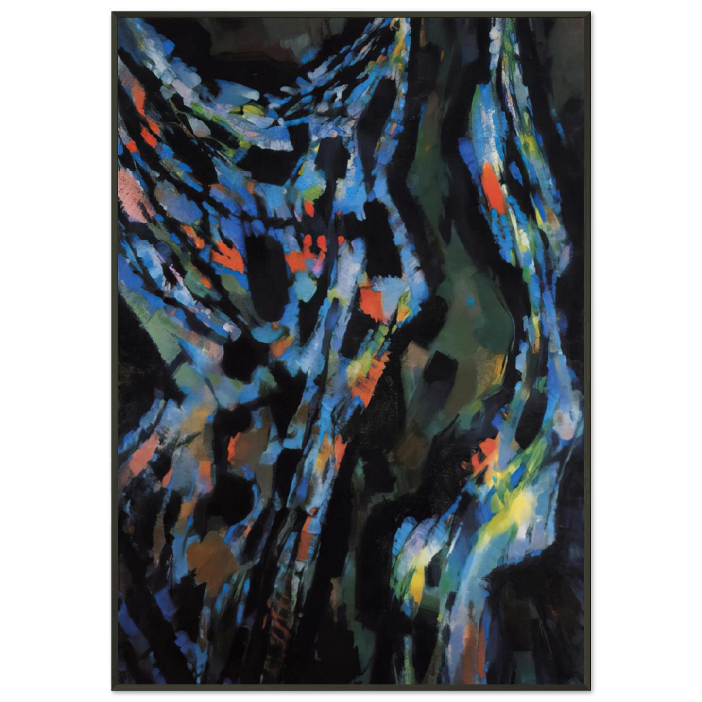Alfred Manessier Les Tenebres 1962 Framed Art Print - Aluminum Frame - 21x29.7 cm / 8x12"