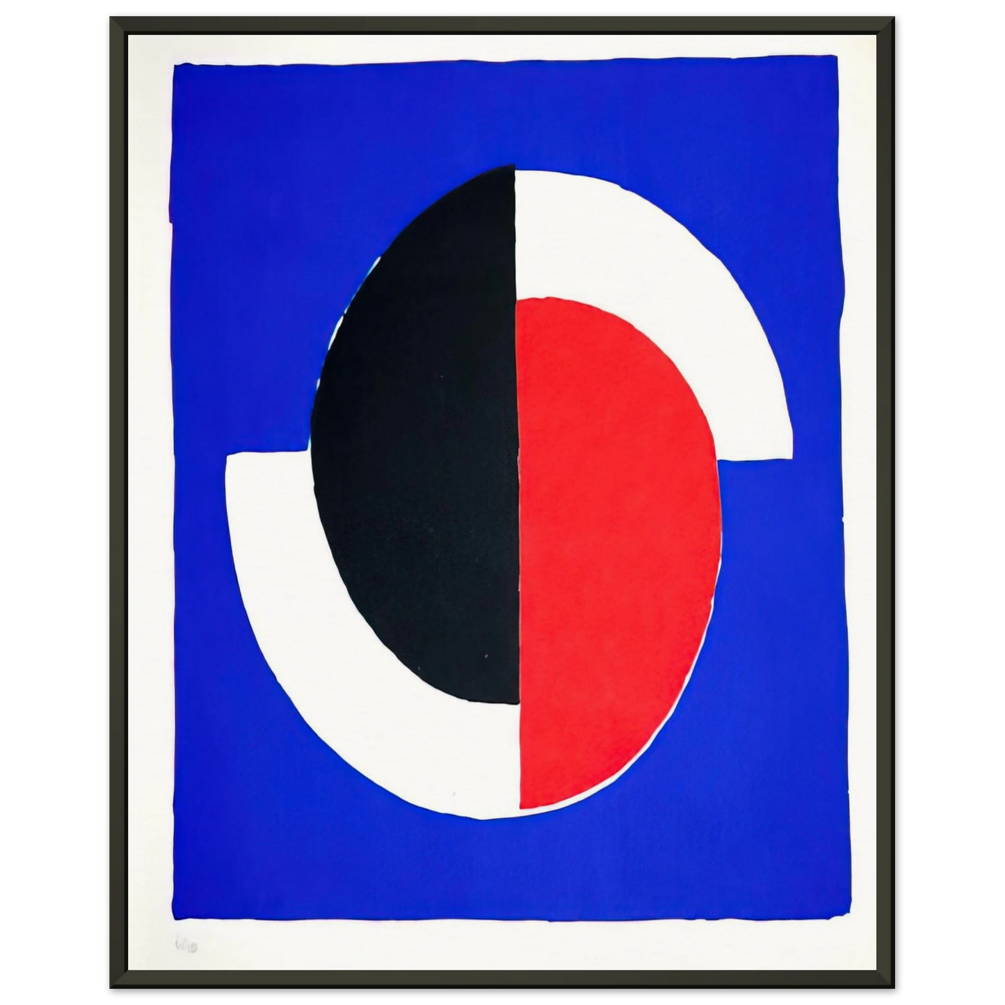 Sonia Delaunay COMPOSITION RED BLUE BLACK WHITE Framed Art Print - Aluminum Frame - 70x100 cm / 28x40 inches