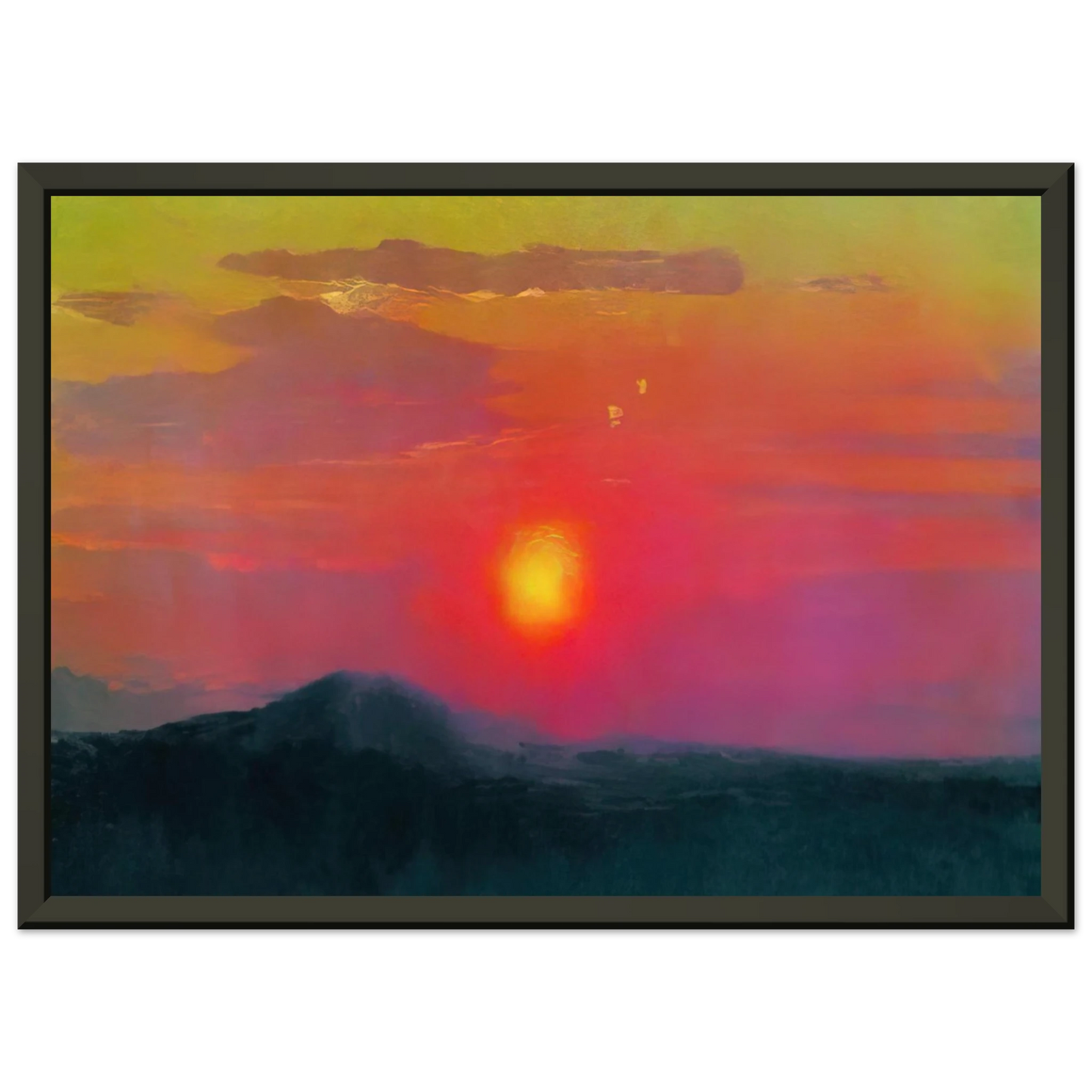 Arkhyp Kuindzhi Red sunset Framed Art Print - Aluminum Frame - 40x50 cm / 16x20 inches