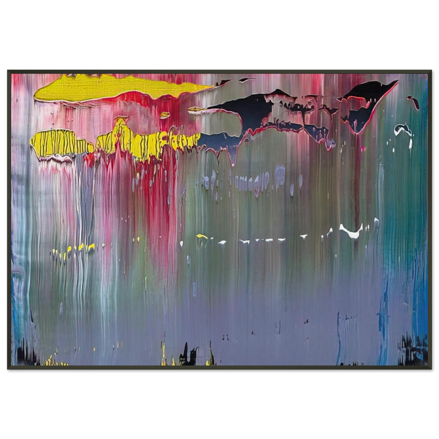Gerhard Richter ABSTRACT PICTURE Framed Art Print - Aluminum Frame - 21x29.7 cm / 8x12"
