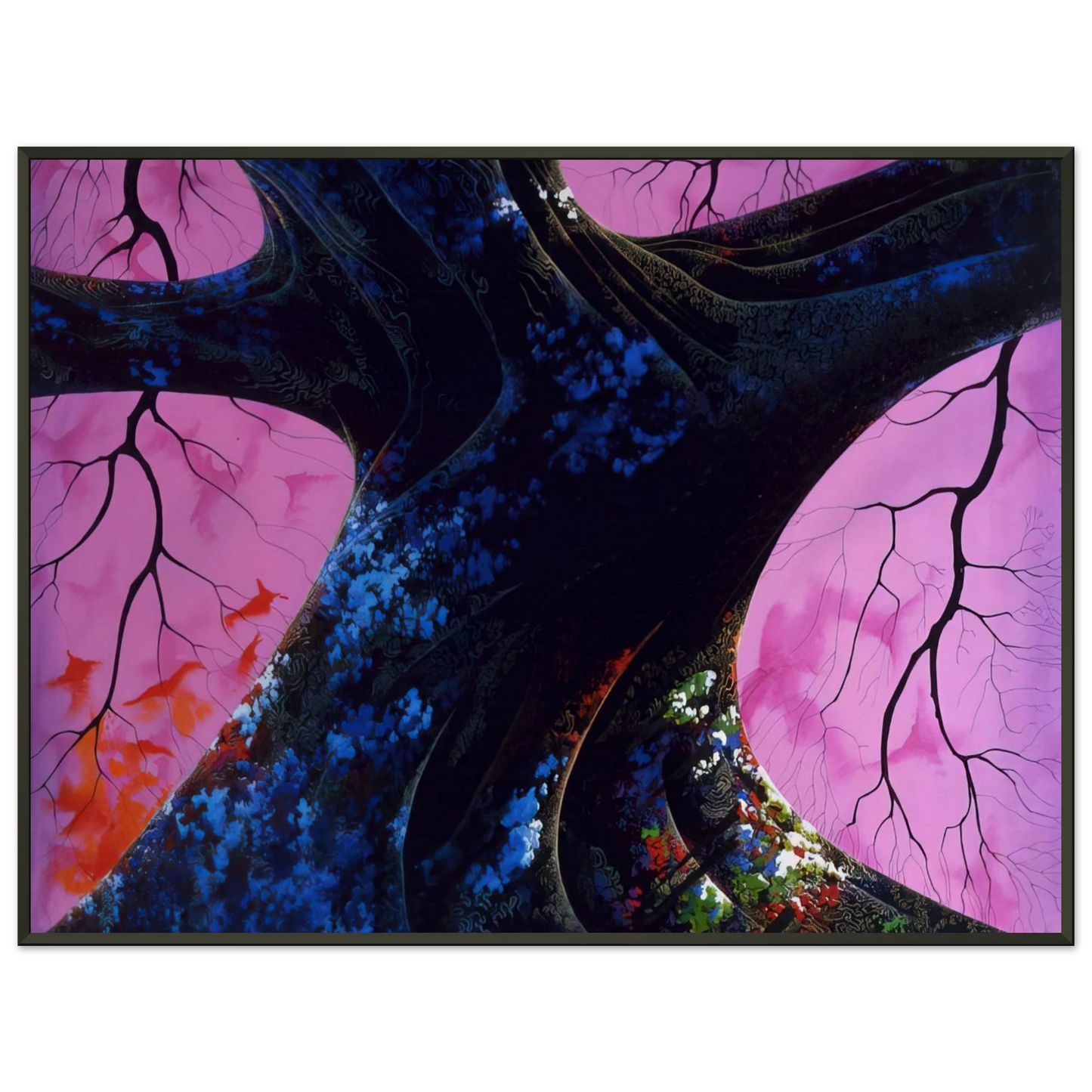 Eyvind Earle  Giant Oak Framed Art Print  - Aluminum Frame - 60x80 cm / 24x32 inches