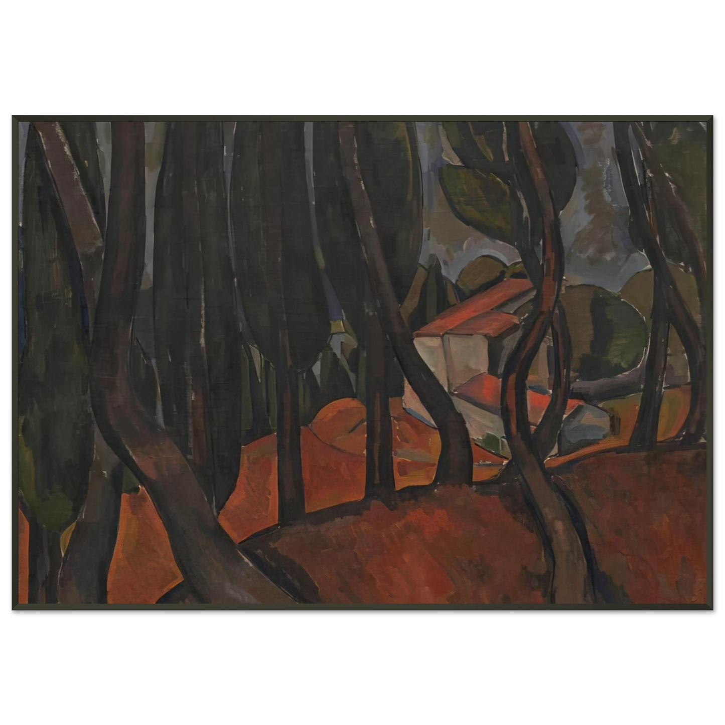Andre Derain FOREST AT MARTIGUES Framed Art Print - Aluminum Frame - 21x29.7 cm / 8x12"