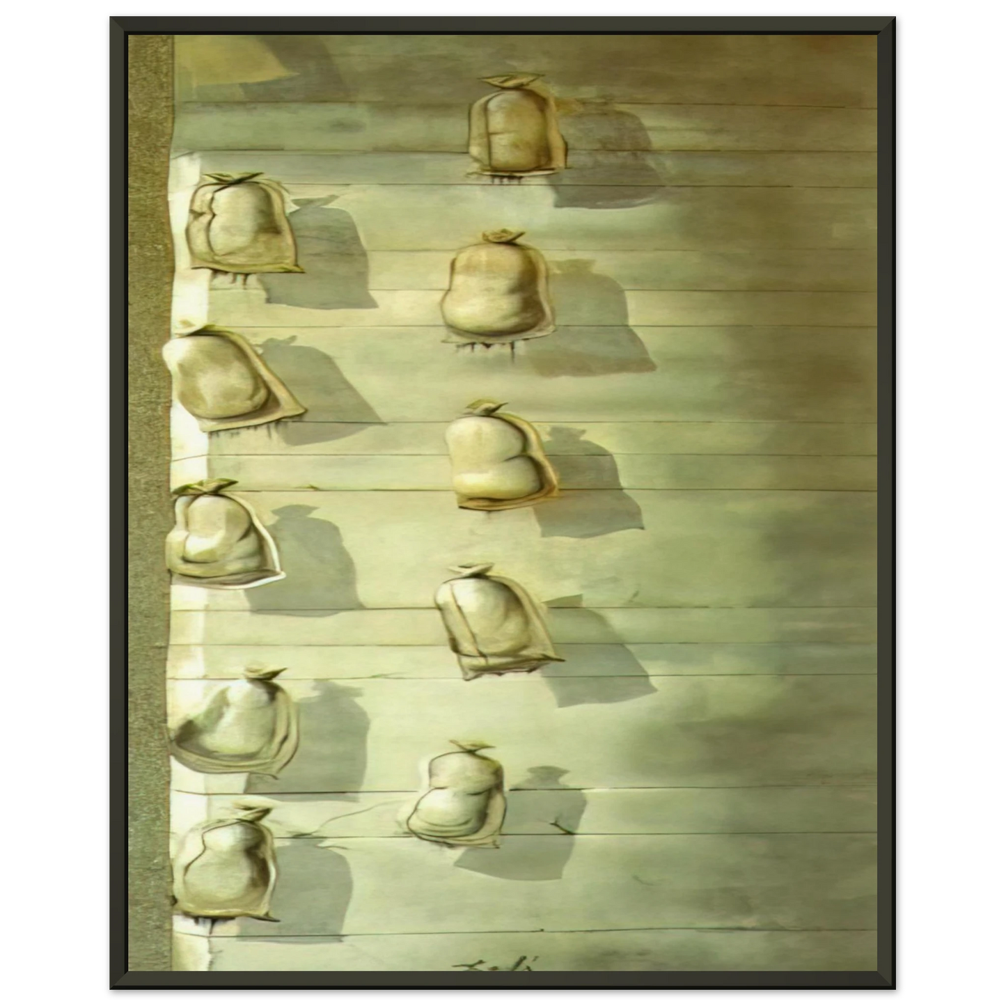 Salvador Dali SET DESIGN FOR THE BALLET LOS SACOS DEL MOLINERO Framed Art Print - Aluminum Frame - 70x100 cm / 28x40 inches