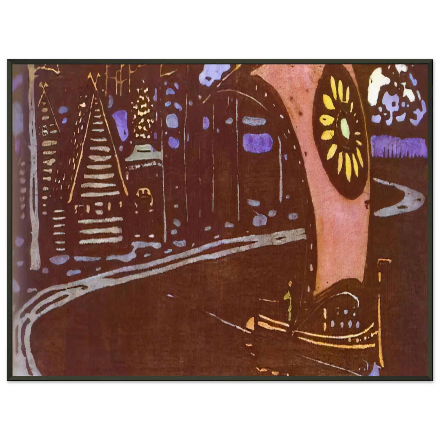 Wassily Kandinsky THE GOLDEN SAIL 1903 Framed Art Print - Aluminum Frame - 40x50 cm / 16x20 inches
