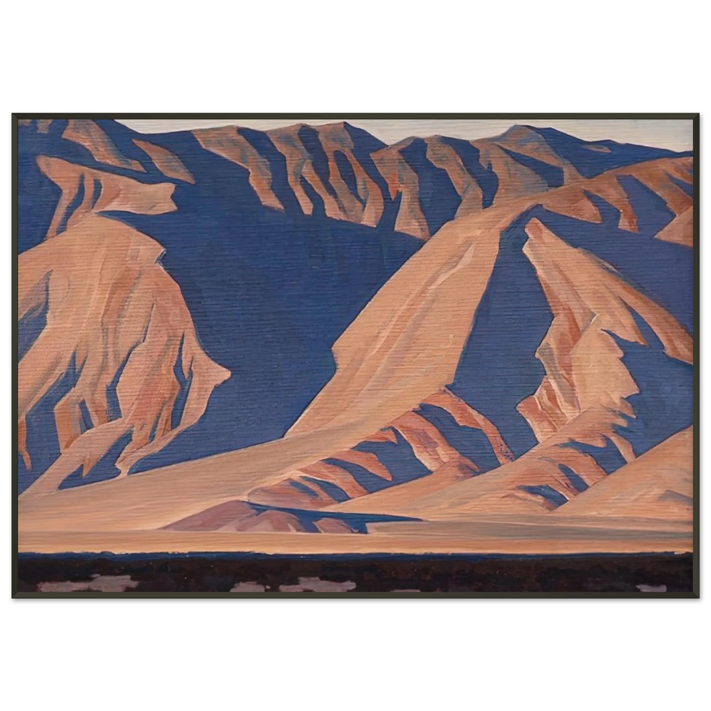 Maynard Dixon INYO MOUNTAINS 1944 Framed Art Print - Aluminum Frame - 21x29.7 cm / 8x12"