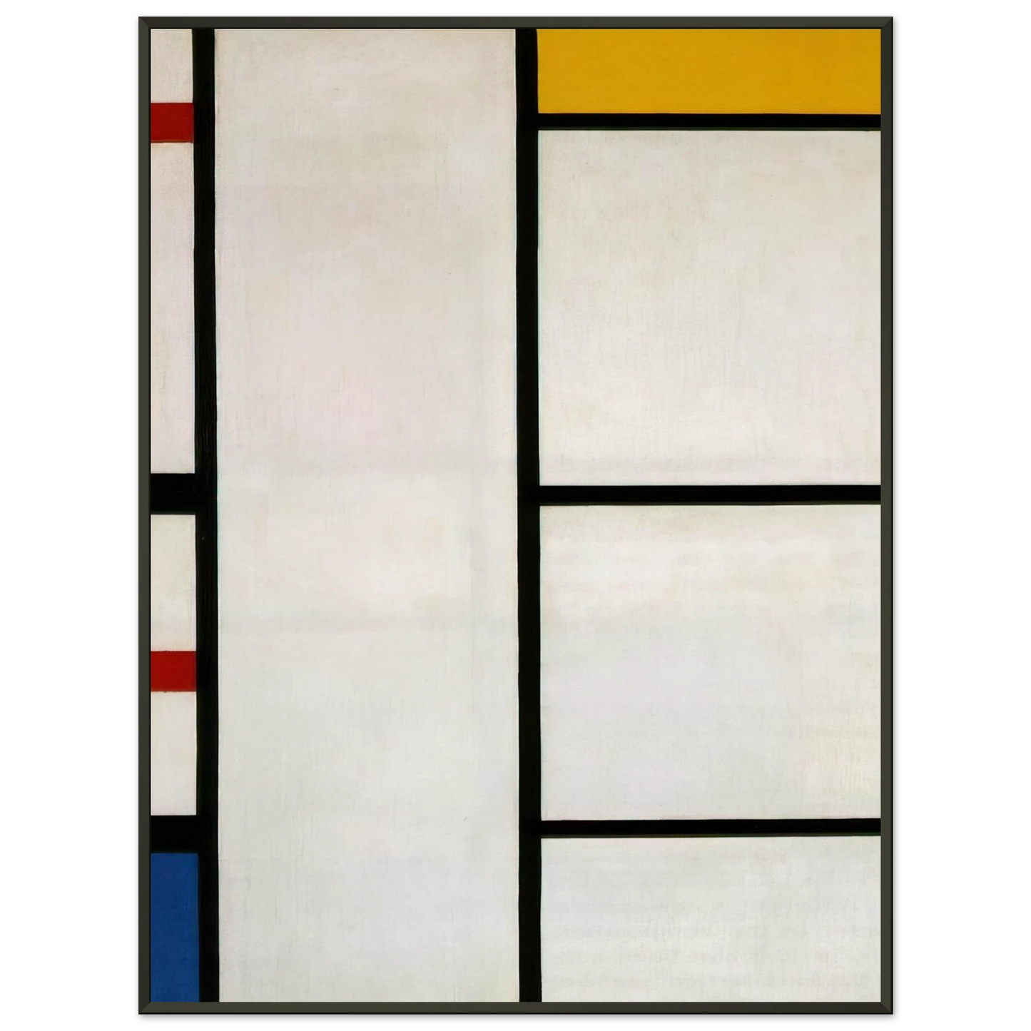 Piet Mondrian Composition No III BlancJaune Framed Art Print - Aluminum Frame - 70x100 cm / 28x40 inches