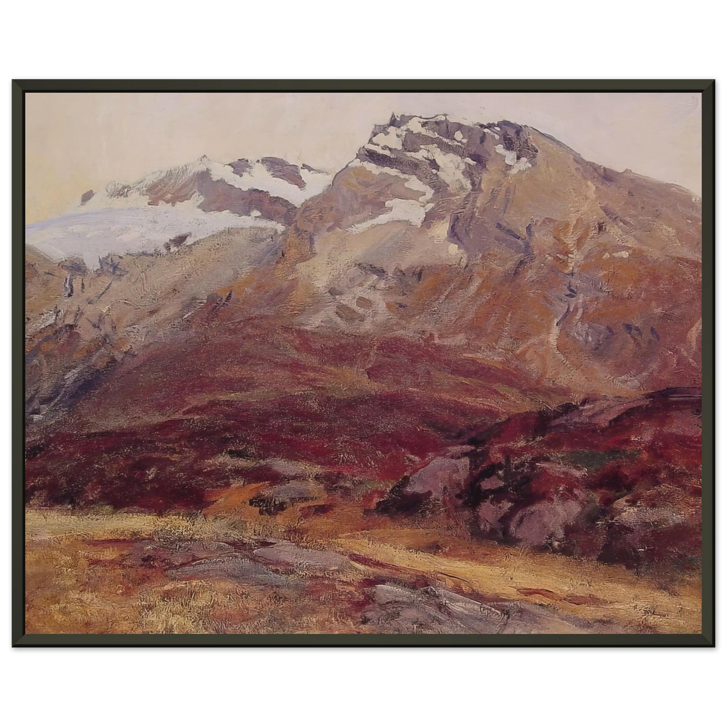 John Singer Sargent Coming Down from Mont Blanc Framed Art Print - Aluminum Frame - 60x80 cm / 24x32 inches