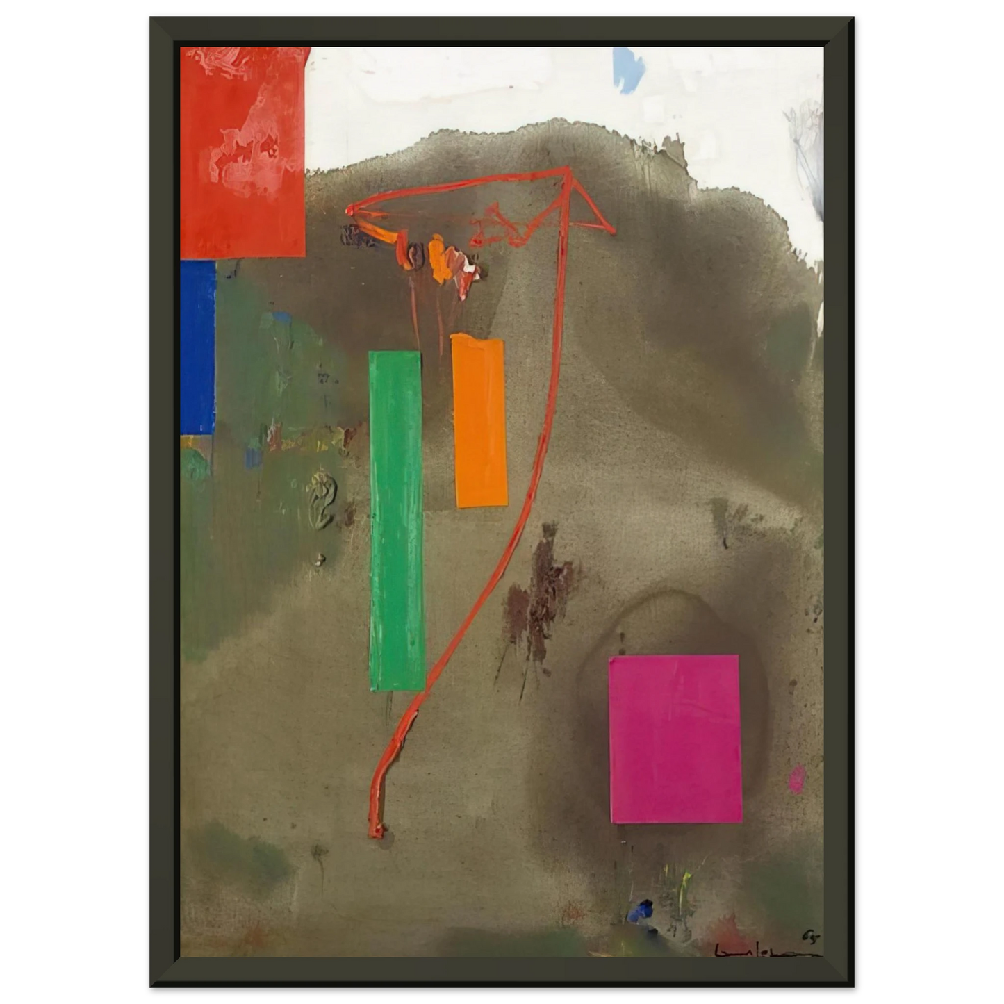 Hans Hofmann Lonely Journey Framed Art Print - Aluminum Frame - 40x50 cm / 16x20 inches
