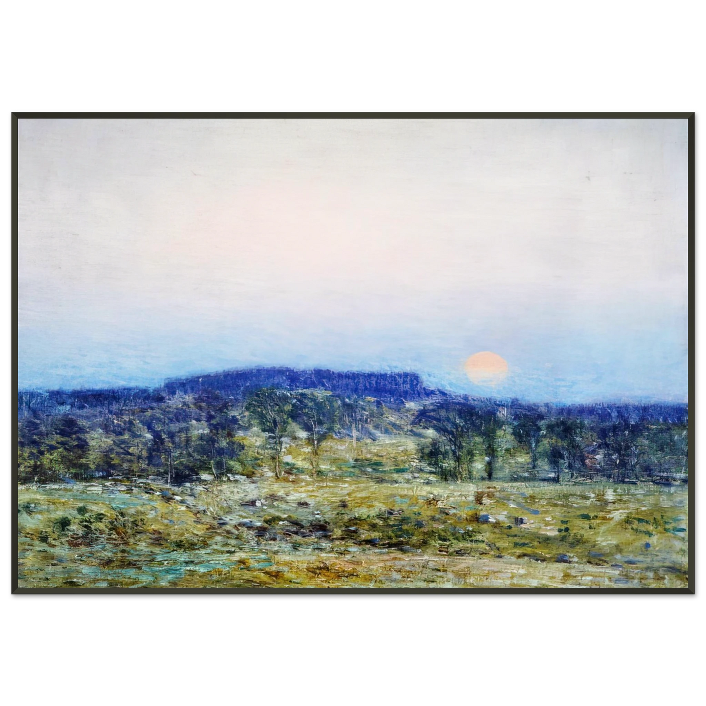 Childe Hassam September Moonrise Framed Art Print - Aluminum Frame - 21x29.7 cm / 8x12"