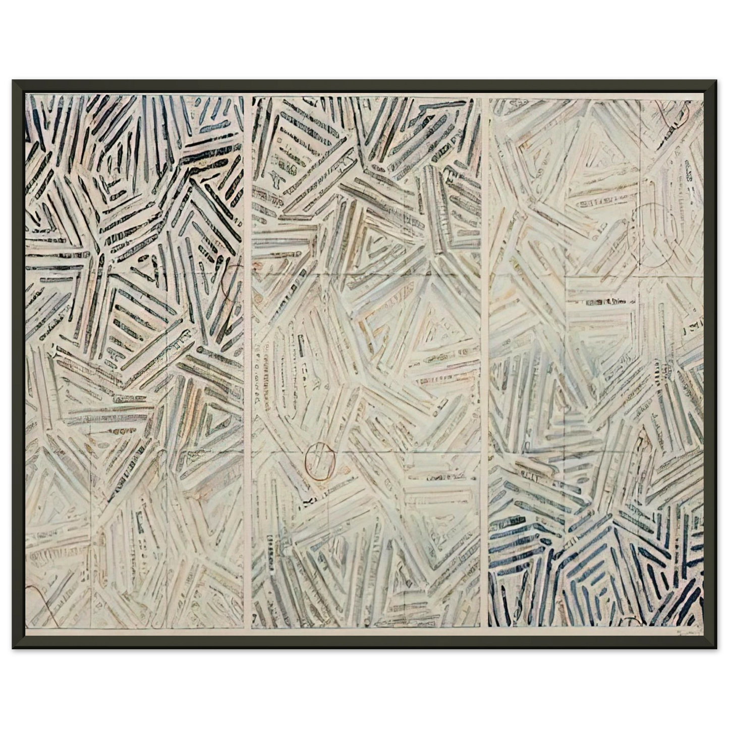 Jasper Johns BETWEEN THE CLOCK AND THE BED 1989 Framed Art Print - Aluminum Frame - 60x80 cm / 24x32 inches