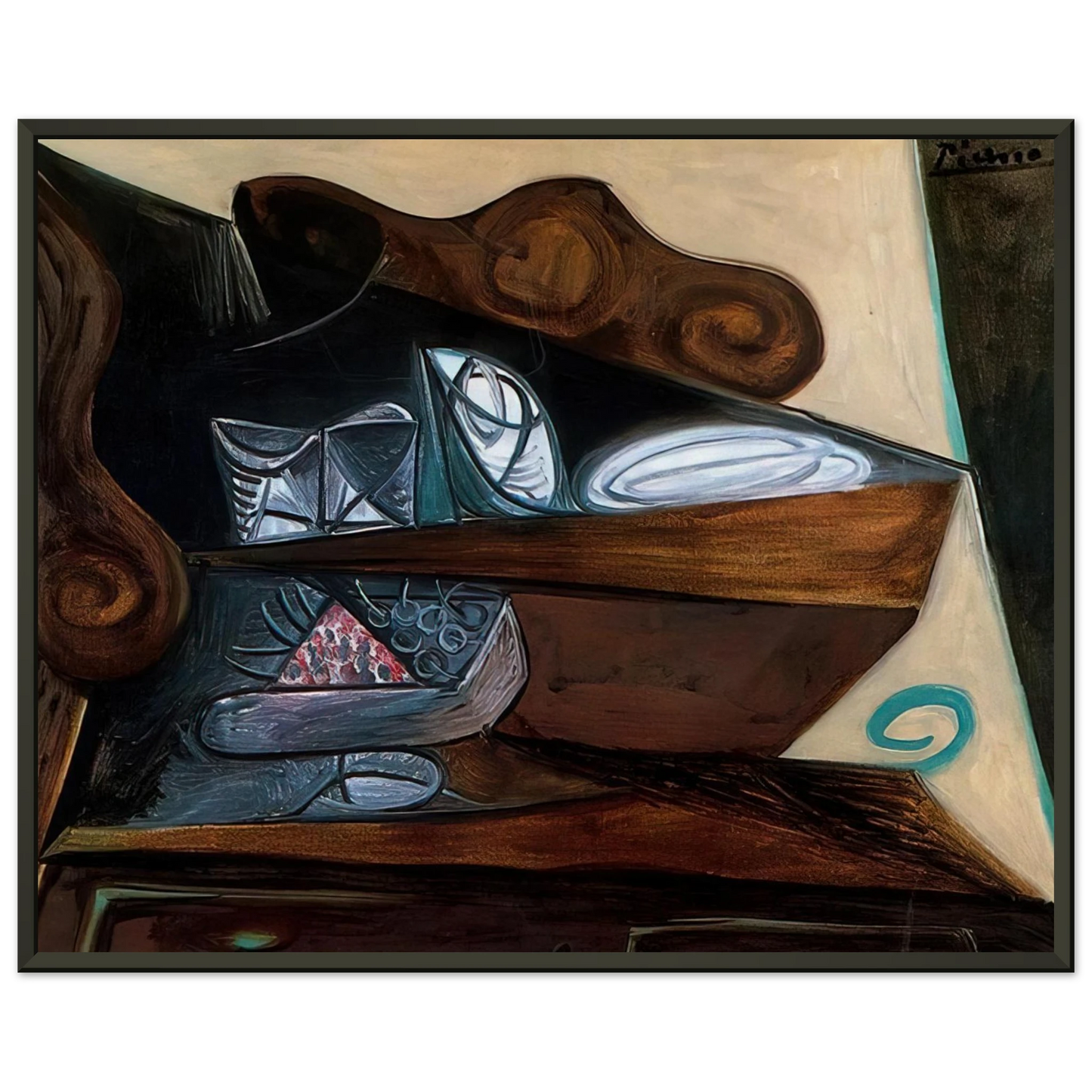 Pablo Picasso  The buffet of  Catalan  Framed Art Print  - Aluminum Frame - 60x80 cm / 24x32 inches