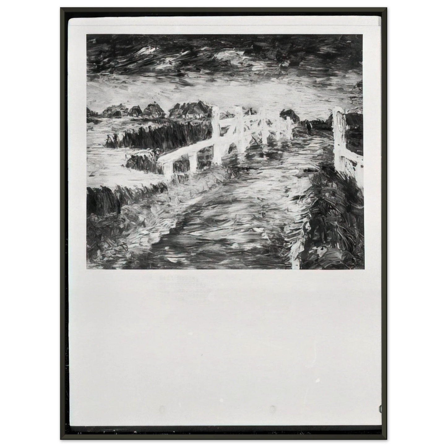 Emil Nolde Maruchbrucke Framed Art Print - Aluminum Frame - 40x50 cm / 16x20 inches
