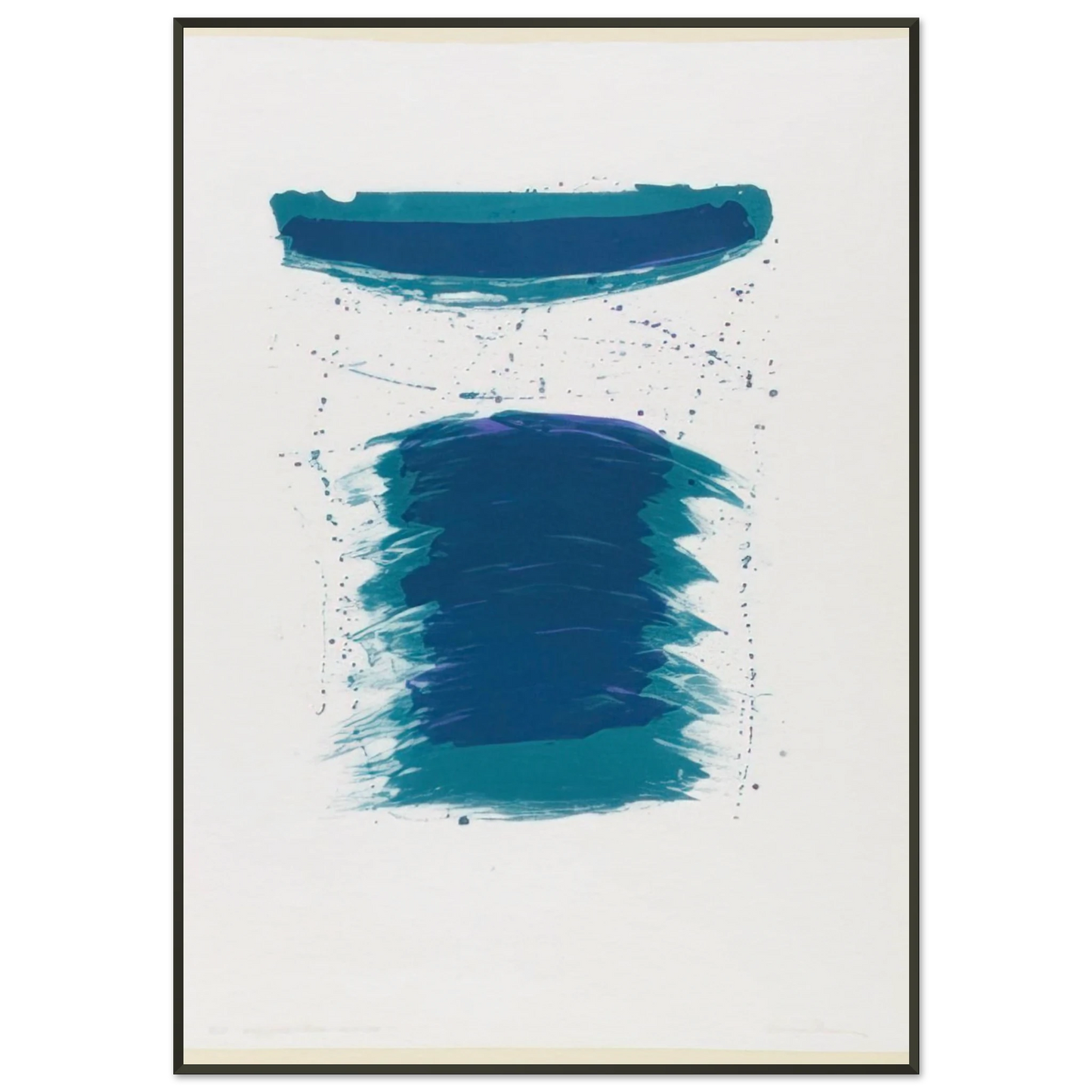 Sam Francis Very First Stone Framed Art Print - Aluminum Frame - 21x29.7 cm / 8x12"