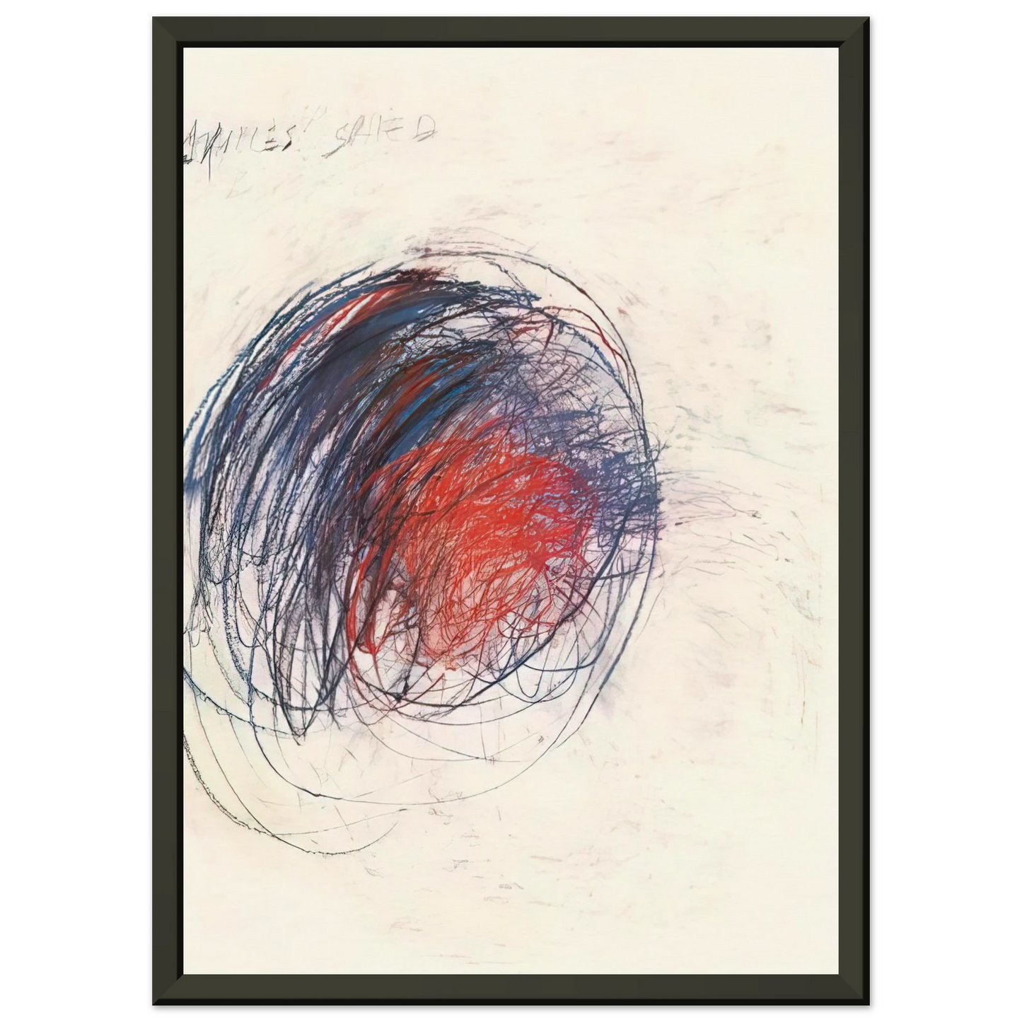 Cy Twombly Fifty Days at Iliam Shield of Achilles Framed Art Print - Aluminum Frame - 70x100 cm / 28x40 inches