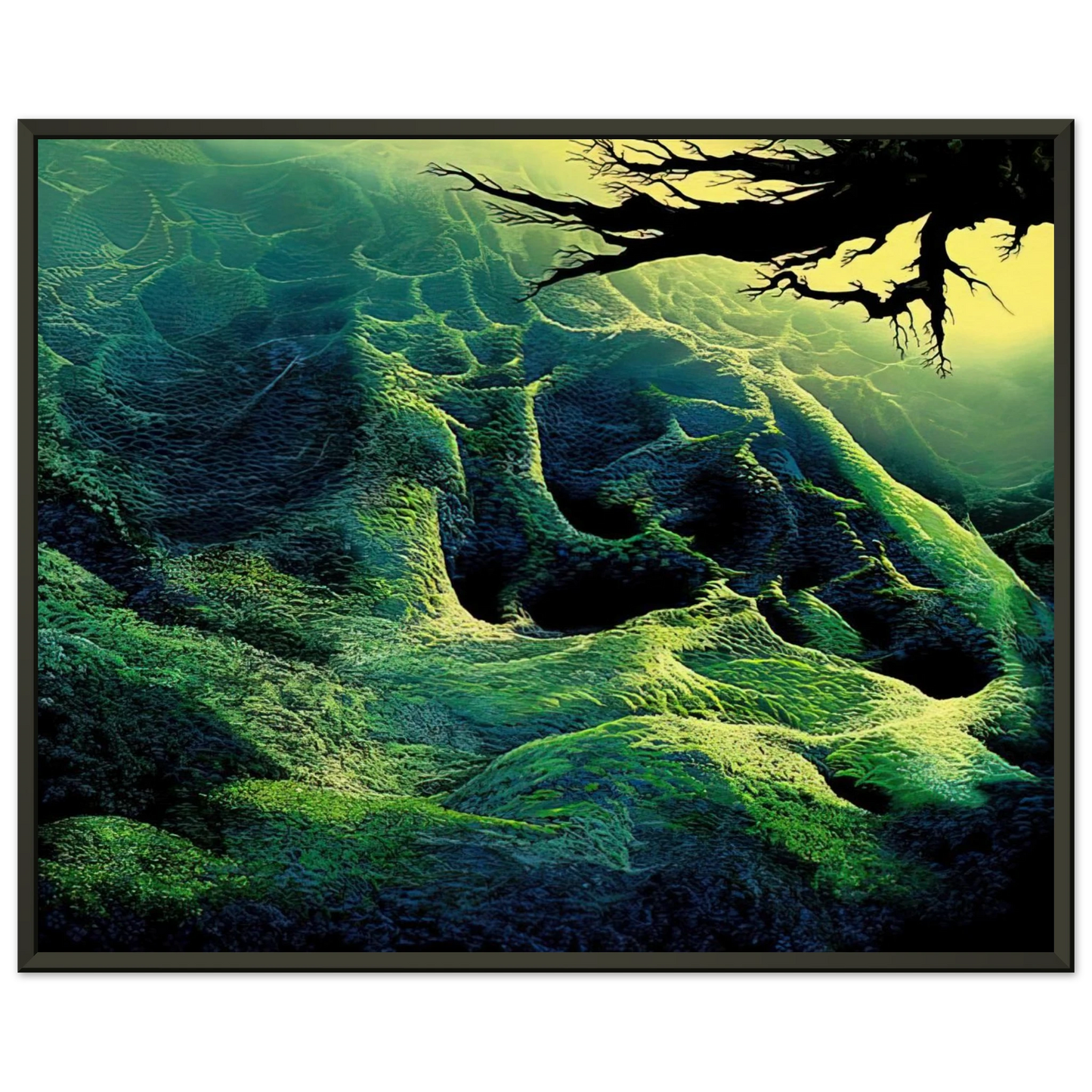 Eyvind Earle  My Soul Framed Art Print  - Aluminum Frame - 70x100 cm / 28x40 inches