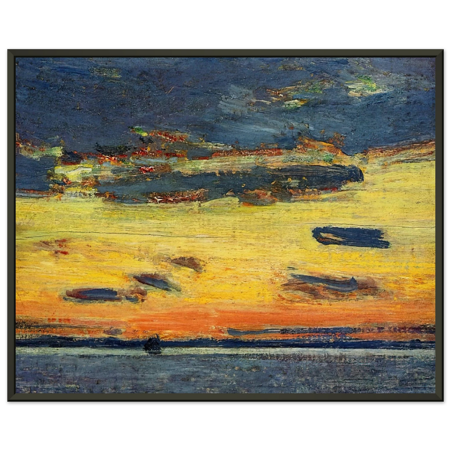 Childe Hassam Sunset on the Sea Framed Art Print - Aluminum Frame - 70x100 cm / 28x40 inches
