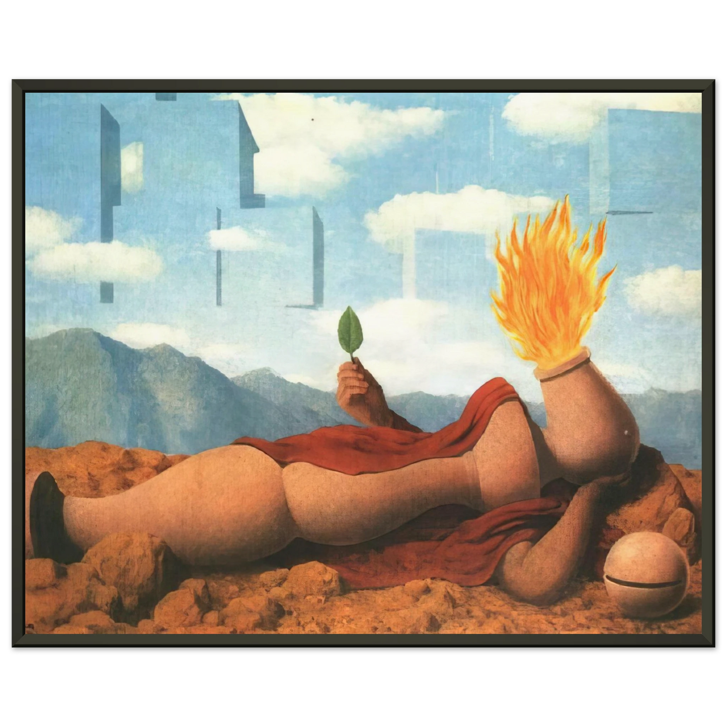 Rene Magritte ELEMENTARY COSMOGONY 1949 Framed Art Print - Aluminum Frame - 40x50 cm / 16x20 inches