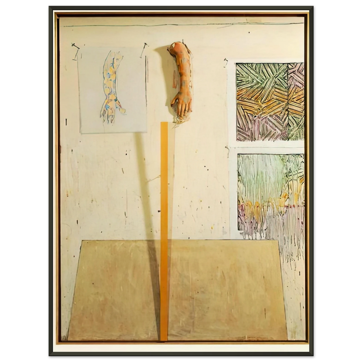 Jasper Johns IN THE STUDIO Framed Art Print - Aluminum Frame - 40x50 cm / 16x20 inches