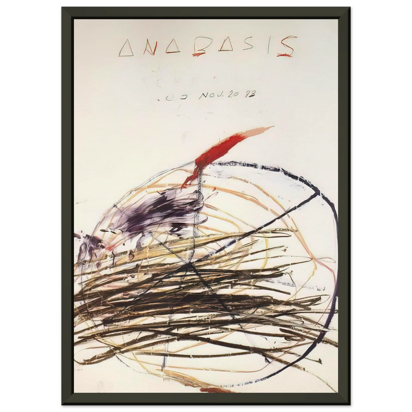 Cy Twombly Anabasis Xenephon Framed Art Print - Aluminum Frame - 70x100 cm / 28x40 inches