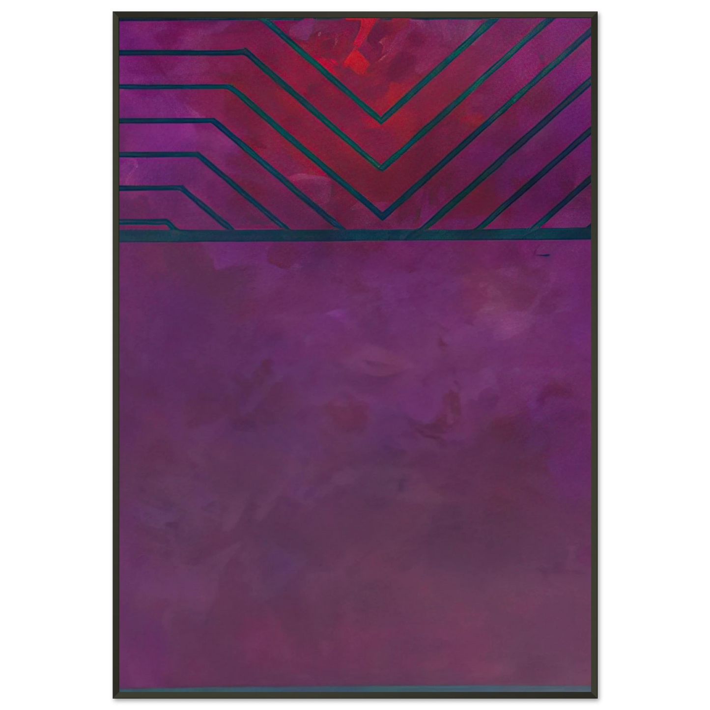 Luis Feito UNTITLED 1986 Framed Art Print - Aluminum Frame - 21x29.7 cm / 8x12"