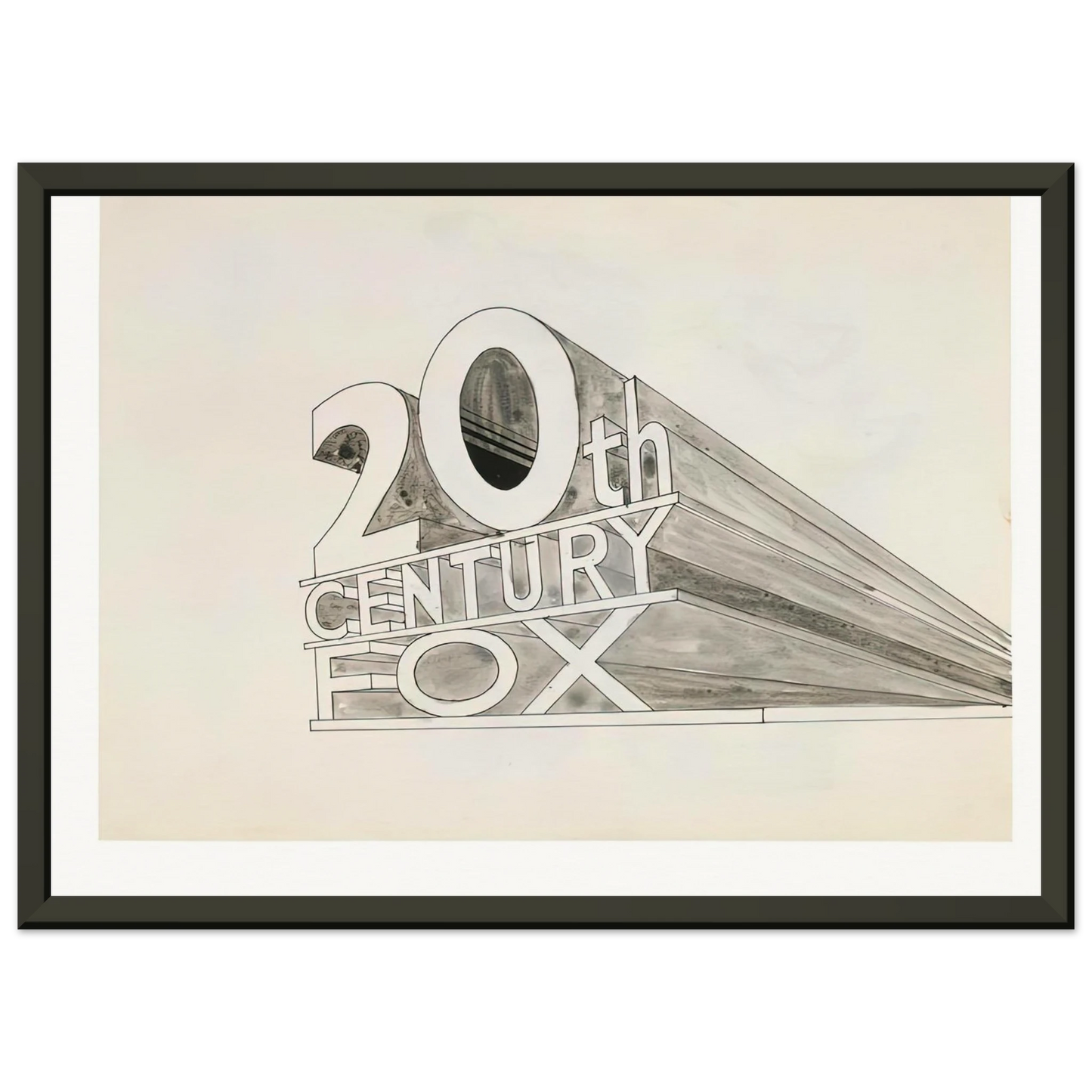 Edward Ruscha TRADEMARK STUDY 5 1962 Framed Art Print - Aluminum Frame - 60x80 cm / 24x32 inches