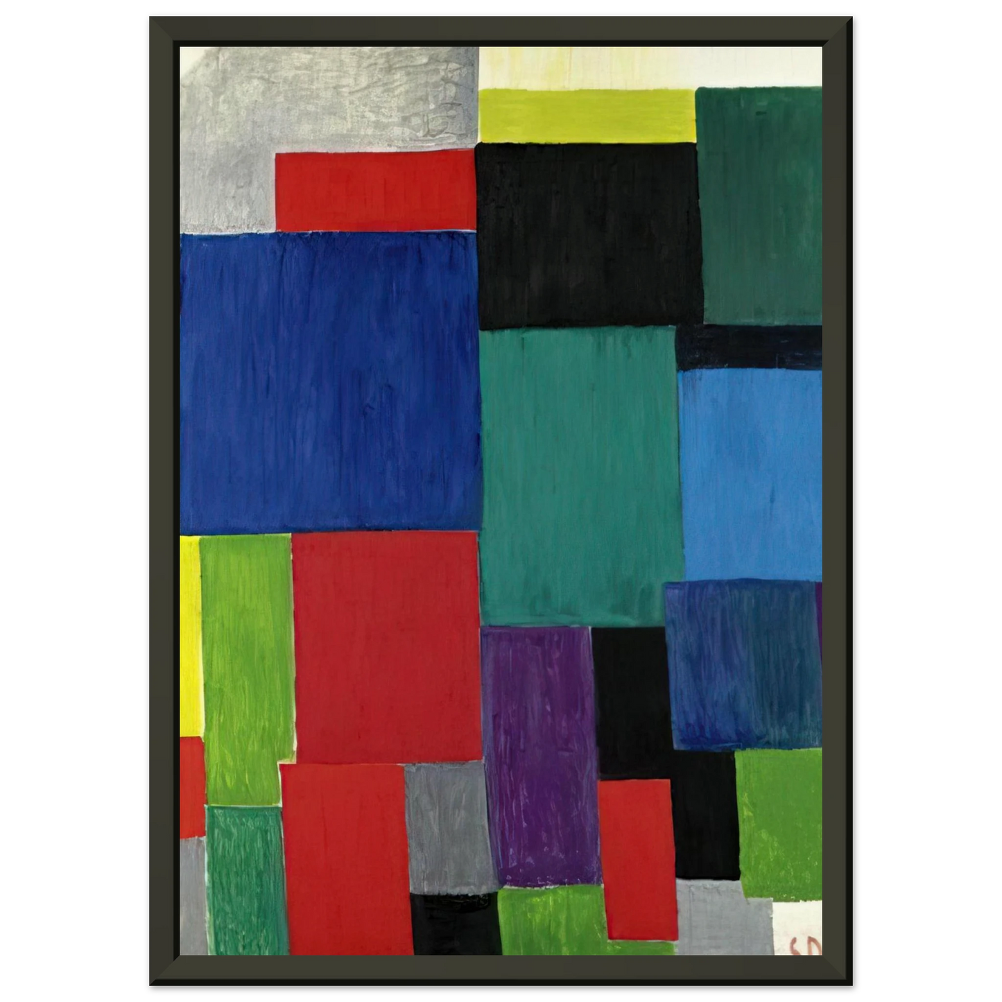 Sonia Delaunay COLOR RHYTHM 1967 Framed Art Print - Aluminum Frame - 70x100 cm / 28x40 inches